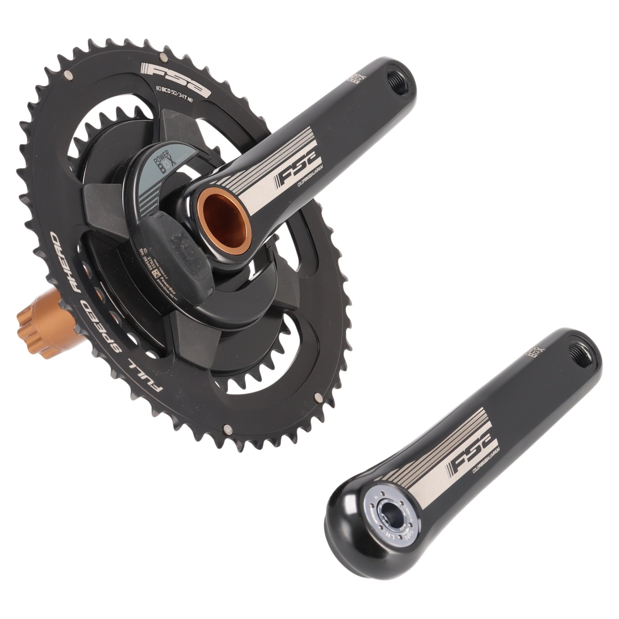 FSA PowerBox Powermeter Kurbel 170 mm | 50/34 Zähne | BB386EVO | 110 BCD | 11-fach