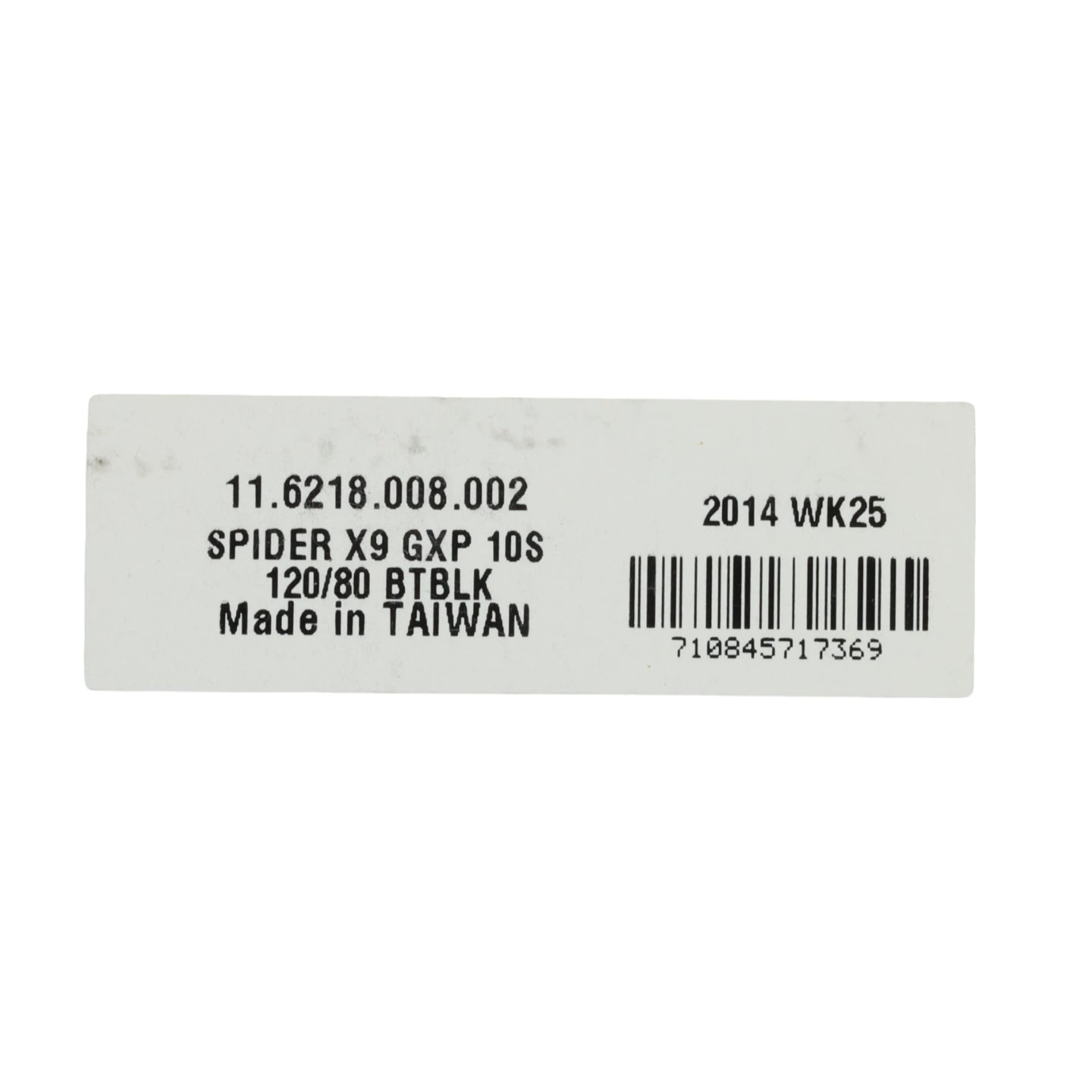 SRAM X9 Spider GXP Bolt Circle Diameter 120/80 mm (2x10-speed)