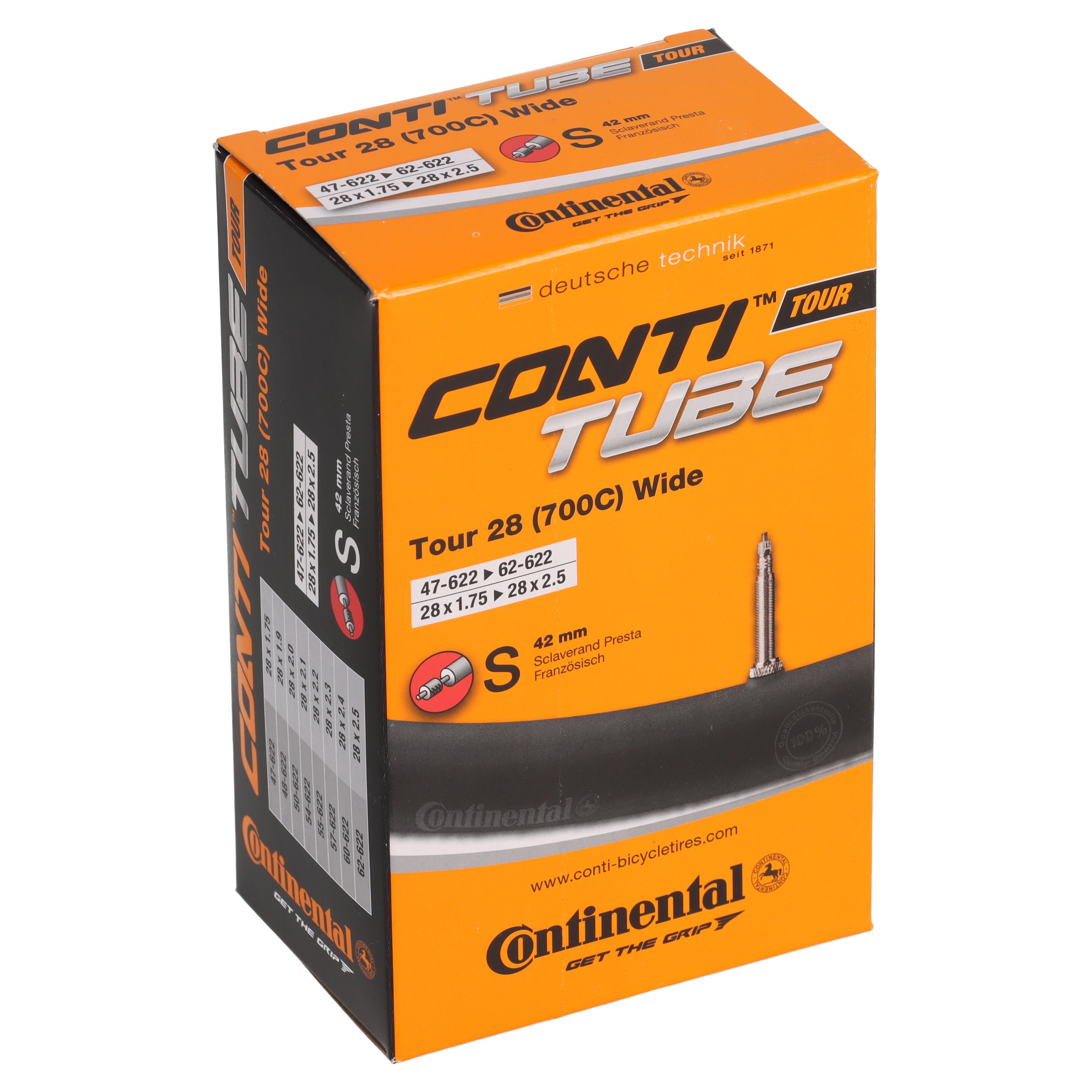 Continental Tour 28 Wide Fahrradschlauch 28" | 47-622 bis 62-622 | SV 42 mm - RAAAD.com