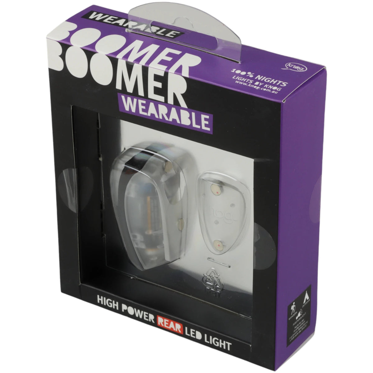 Knog Boomer Wearable Rücklicht High Power LED weiß - RAAAD.de