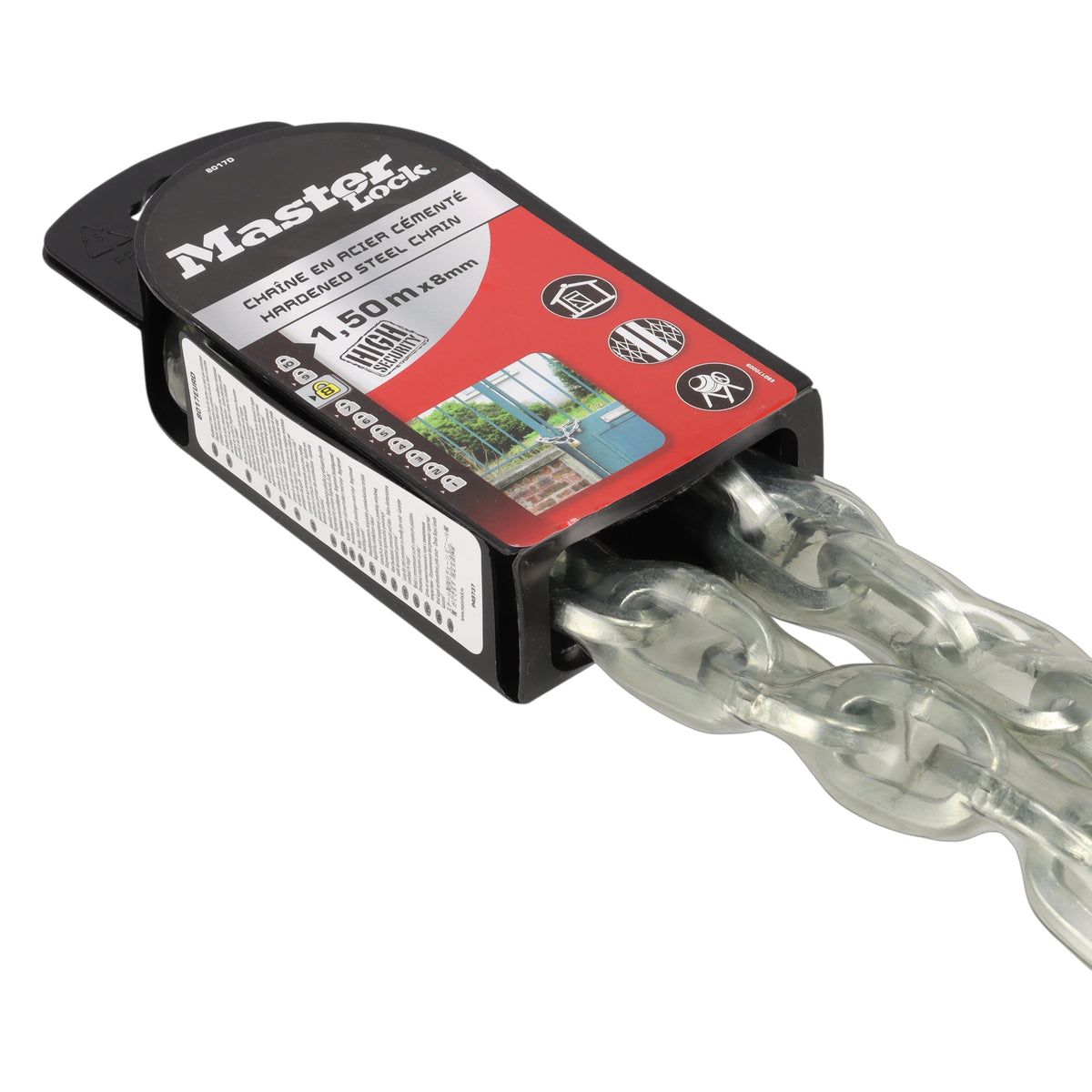 Master Lock 8017 Stahlkette | 8 mm x 1500 mm | Vinylbeschichtet | Sicherheitsklasse 8 - RAAAD.com