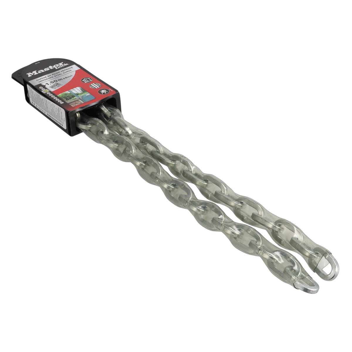 Master Lock 8017 Stahlkette | 8 mm x 1500 mm | Vinylbeschichtet | Sicherheitsklasse 8 - RAAAD.com