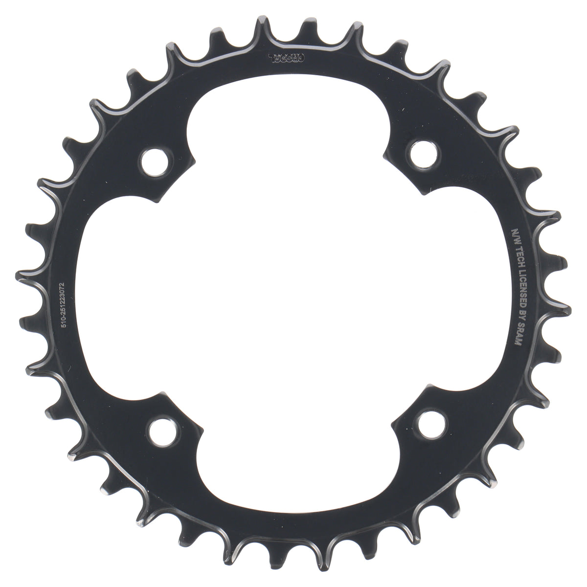 Praxis E-Ring Steel Narrow Wide Kettenblatt | 36 Zähne | 10-/11-/12-fach | 4-Loch 104 mm | M8 - RAAAD.com