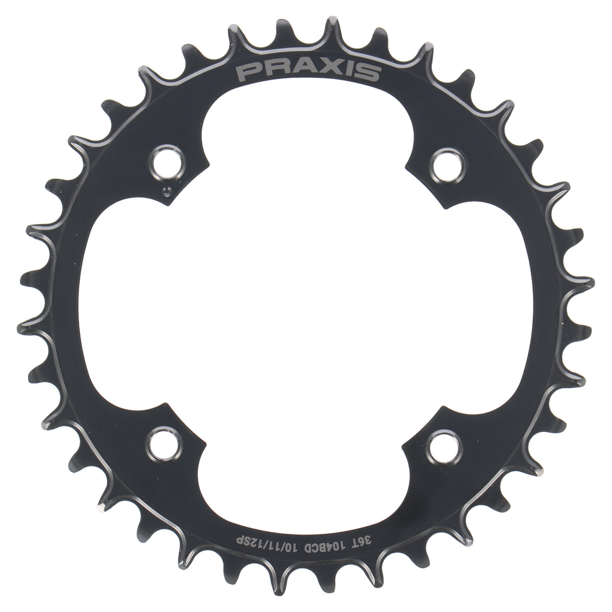 Praxis E-Ring Steel Narrow Wide Kettenblatt | 36 Zähne | 10-/11-/12-fach | 4-Loch 104 mm | M8 - RAAAD.com