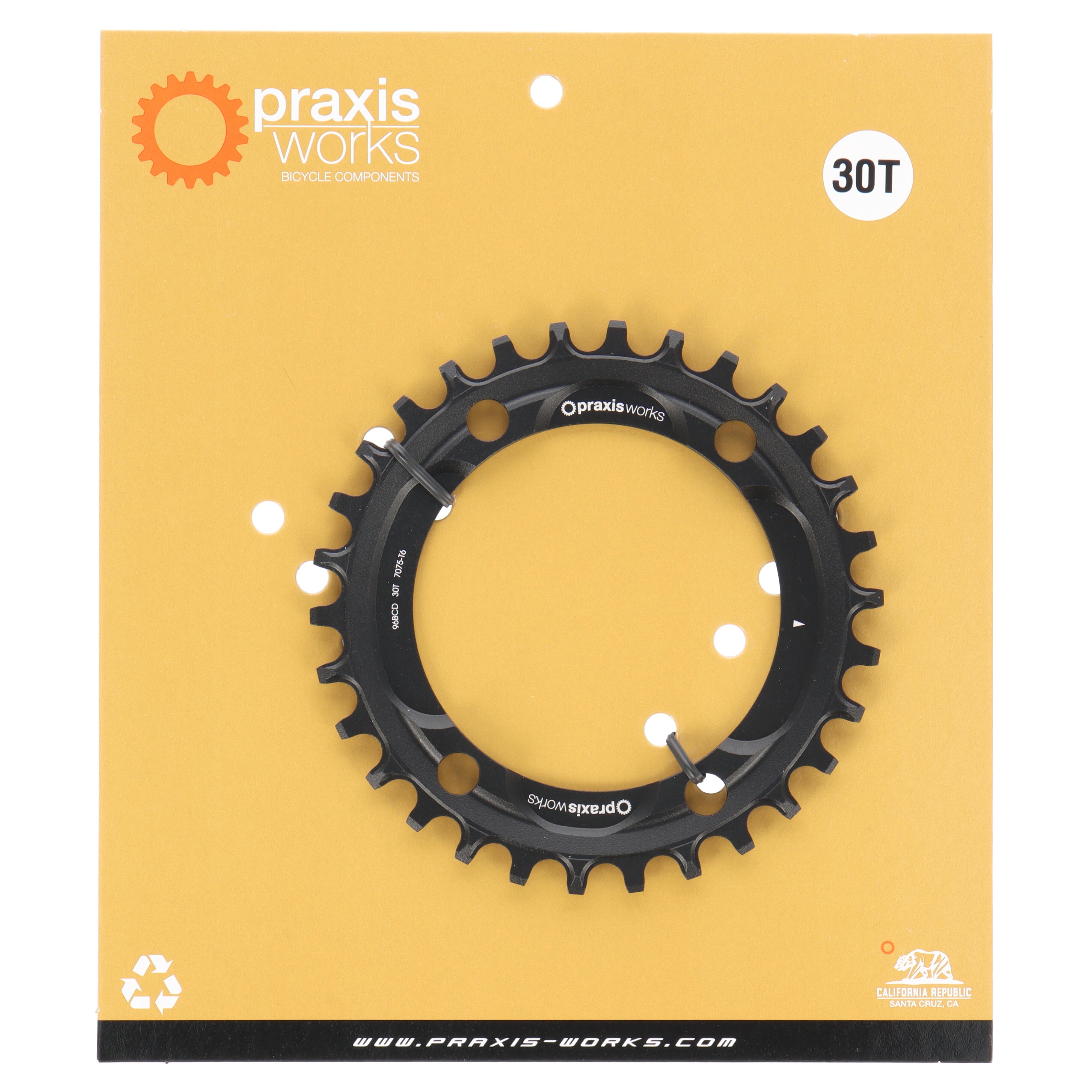 Praxis MTB Narrow Wide Kettenblatt | 30 Zähne | 10-/11-fach | 4-Loch 96 mm | für Shimano XT M8000 / SLX M7000 - RAAAD.com