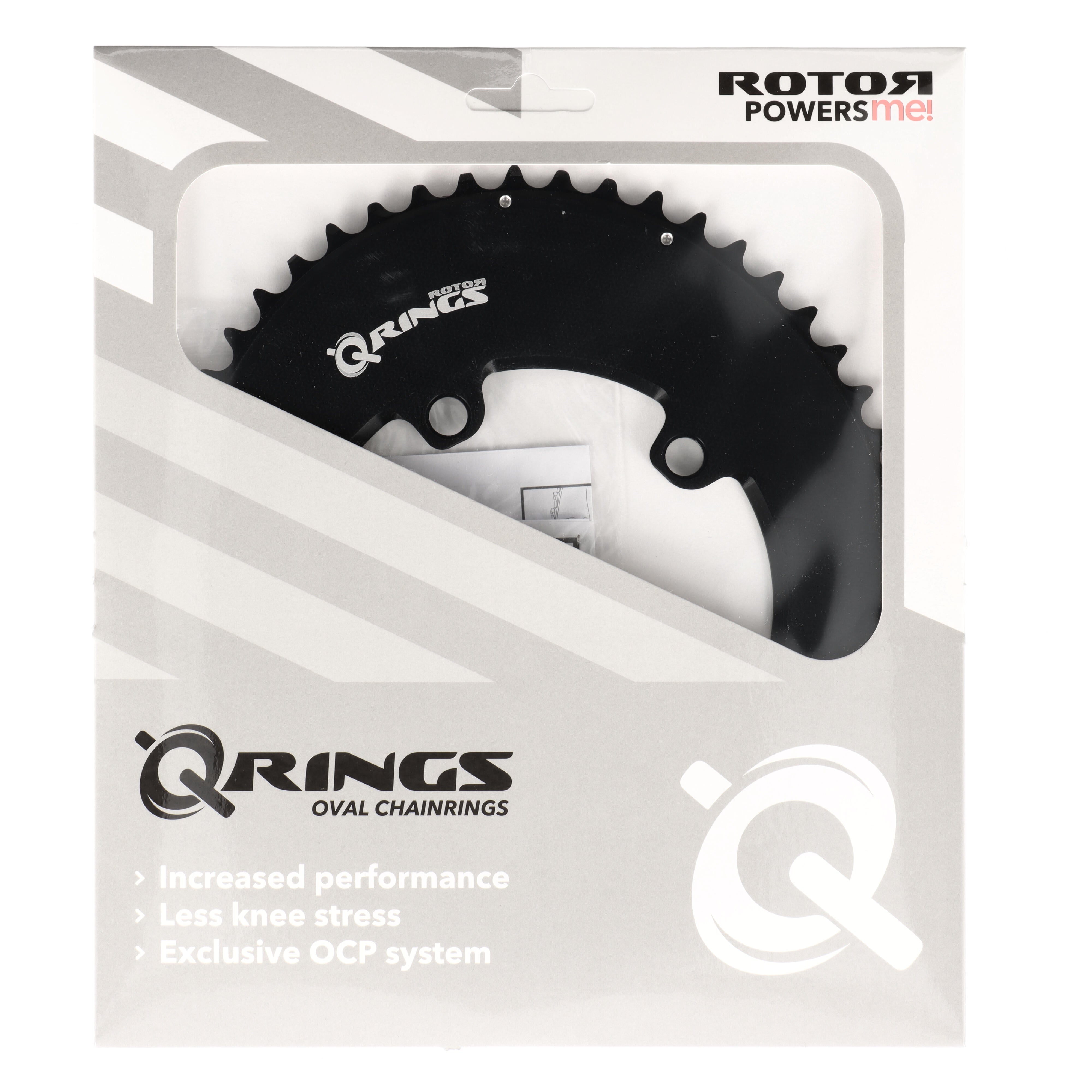 ROTOR Aero Q-Rings Kettenblatt 53T | BCD 110x4 | Außenblatt für 39T Innenblatt | oval - RAAAD.com