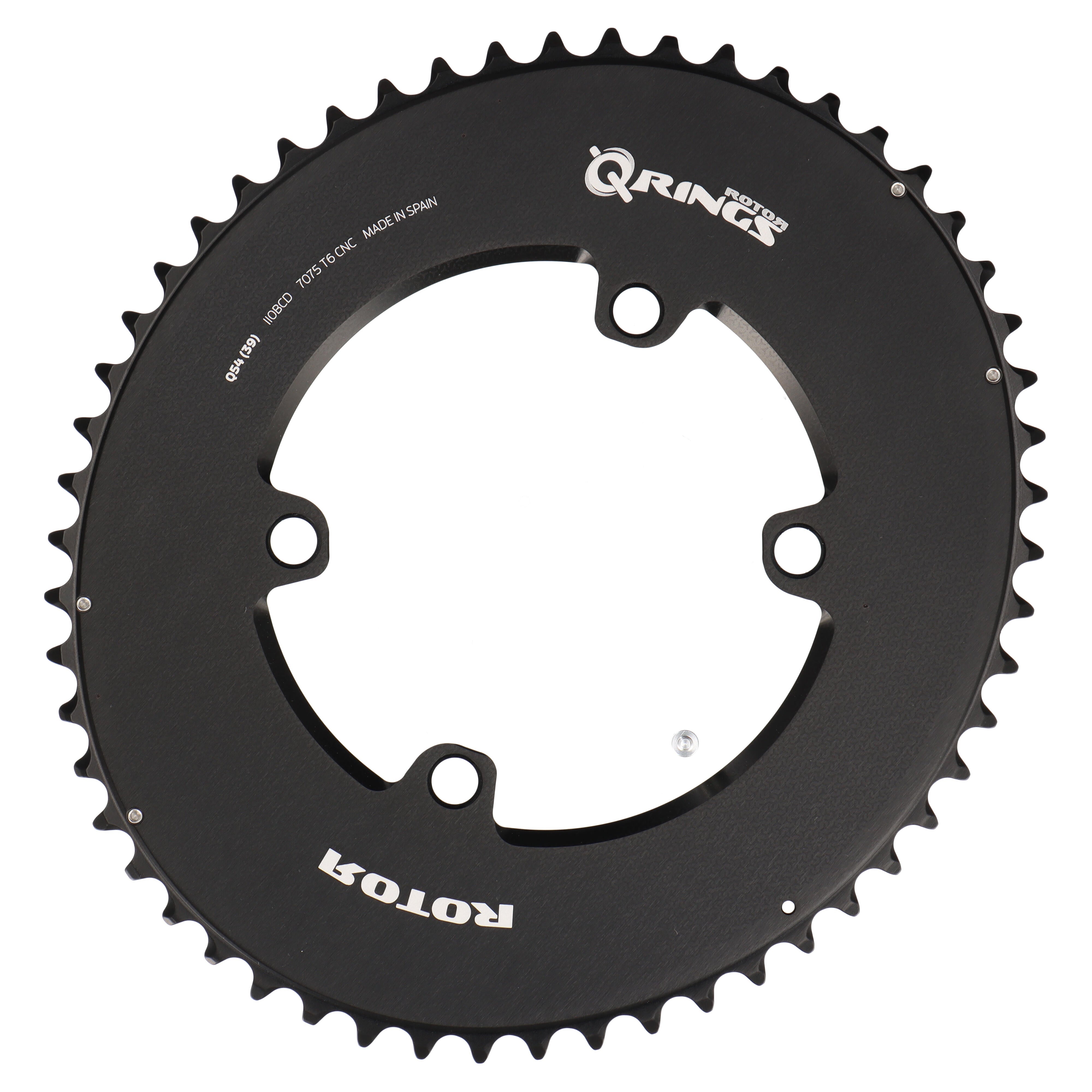 ROTOR Aero Q-Rings Kettenblatt 54T | BCD 110x4 | Außenblatt für 39T Innenblatt | oval - RAAAD.com