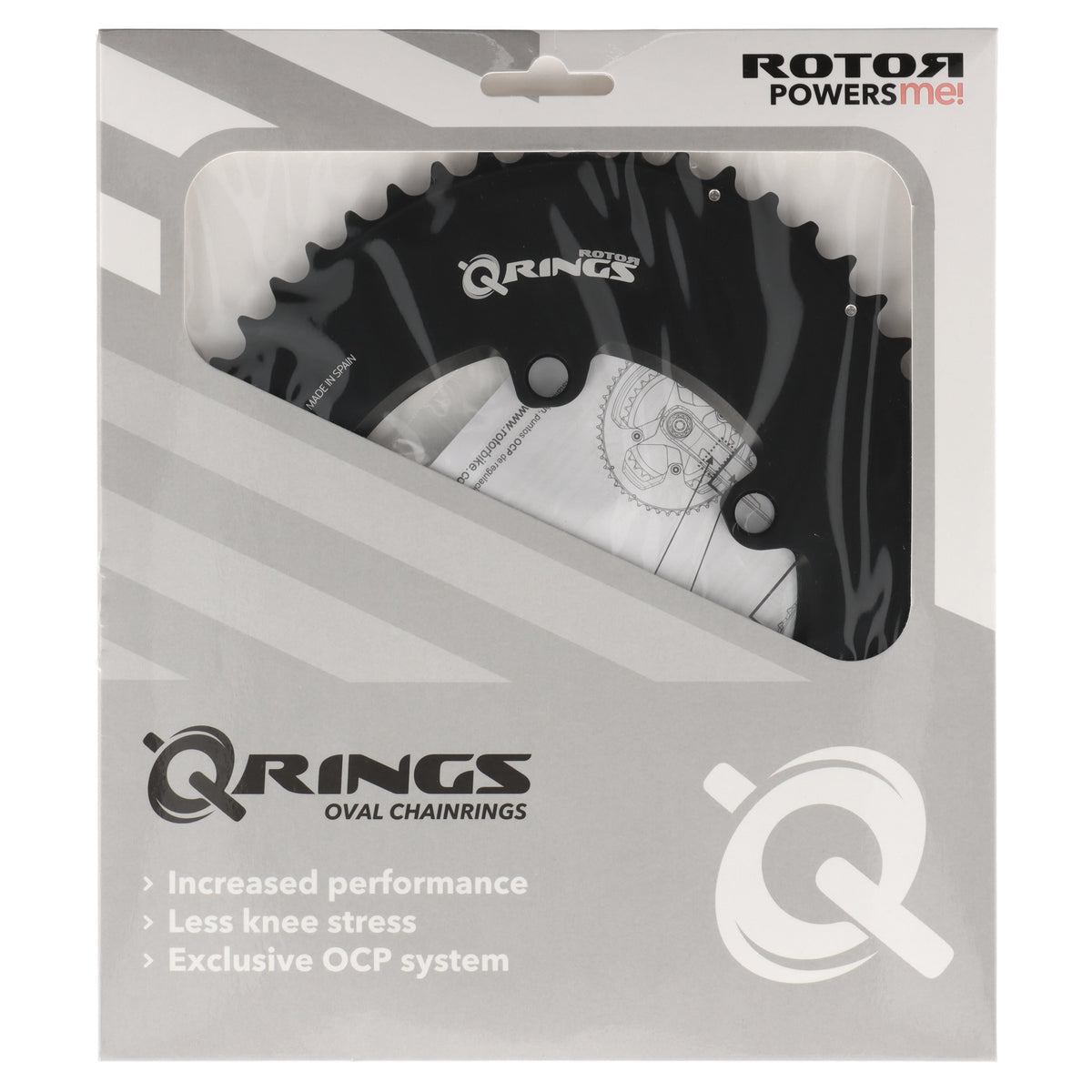 ROTOR Aero Q-Rings Kettenblatt 54T | BCD 110x4 | Außenblatt für 39T Innenblatt | oval - RAAAD.com
