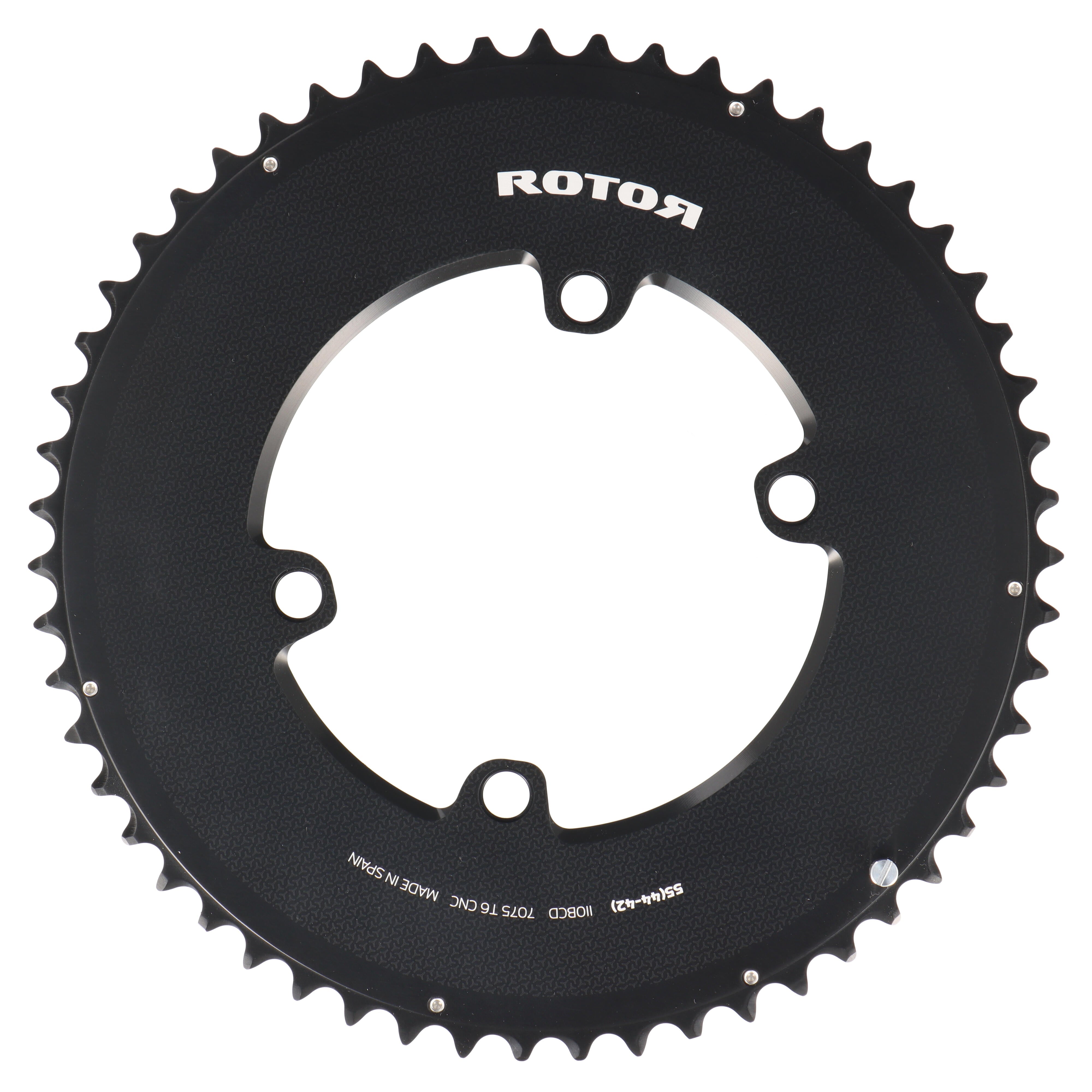 ROTOR Aero Round Ring Kettenblatt 55T | BCD 110x4 | Außenblatt für 42/44T Innenblatt | rund - RAAAD.com