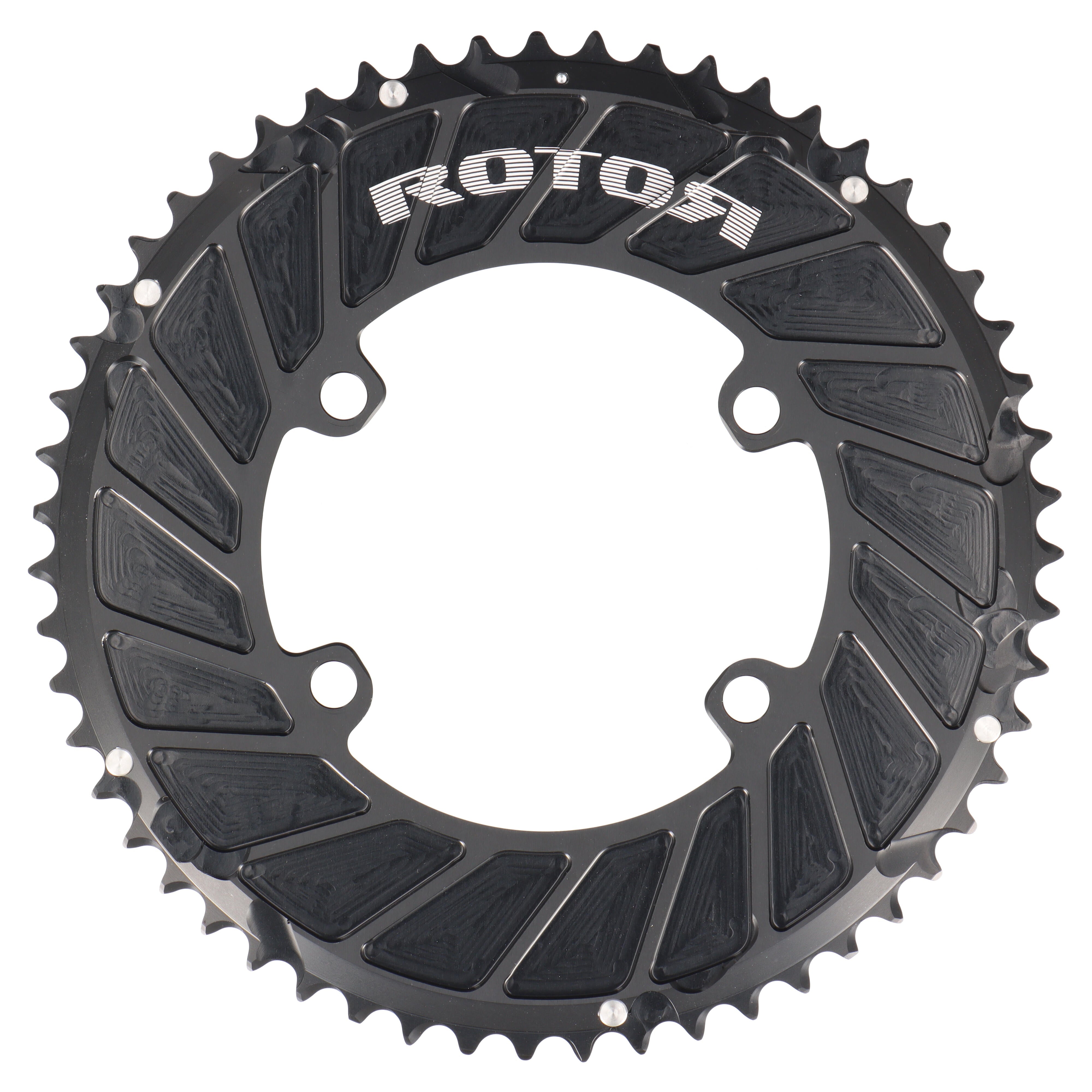 ROTOR Aero Round Ring Kettenblatt 55T | BCD 110x4 | Außenblatt für 42/44T Innenblatt | rund - RAAAD.com