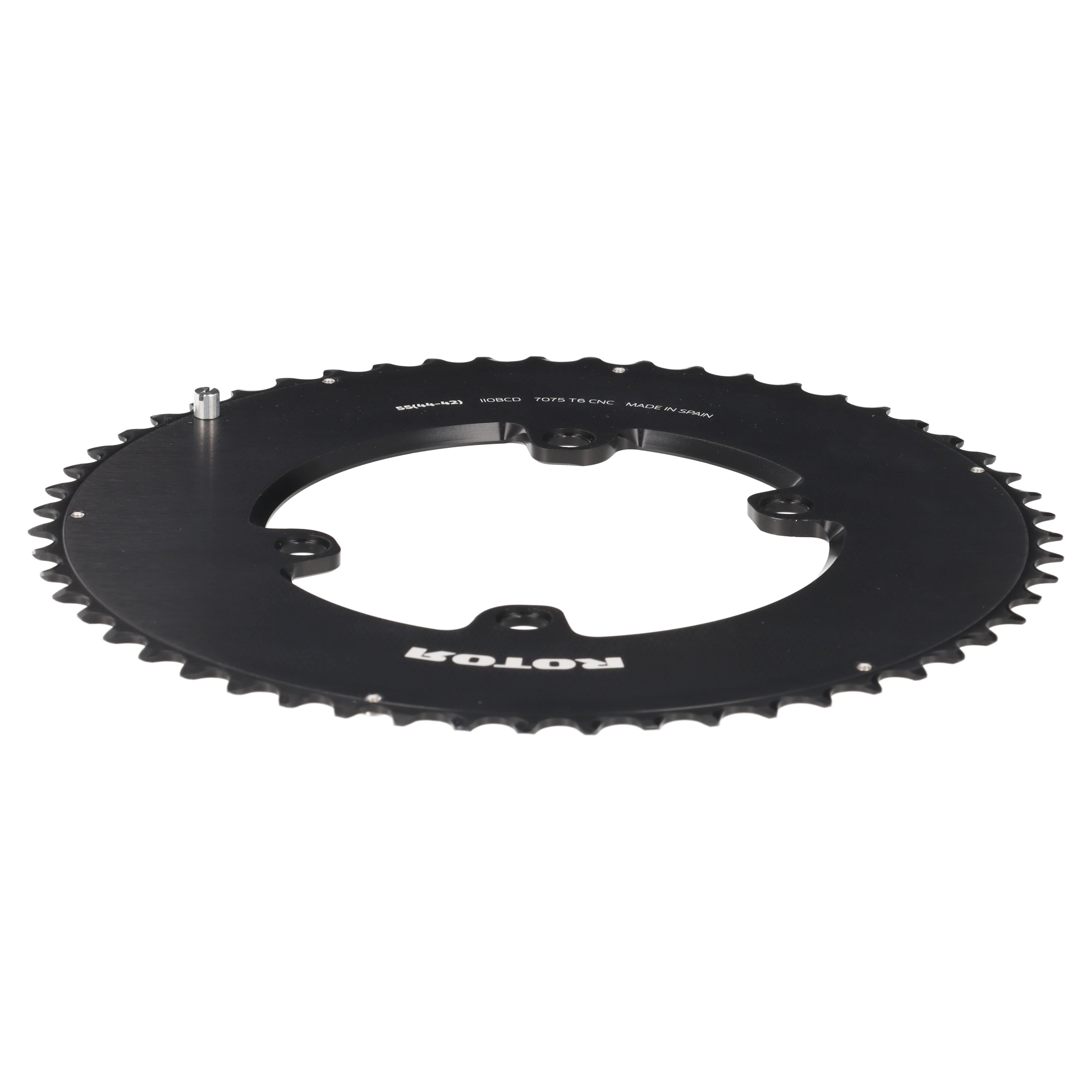 ROTOR Aero Round Ring Kettenblatt 55T | BCD 110x4 | Außenblatt für 42/44T Innenblatt | rund - RAAAD.com