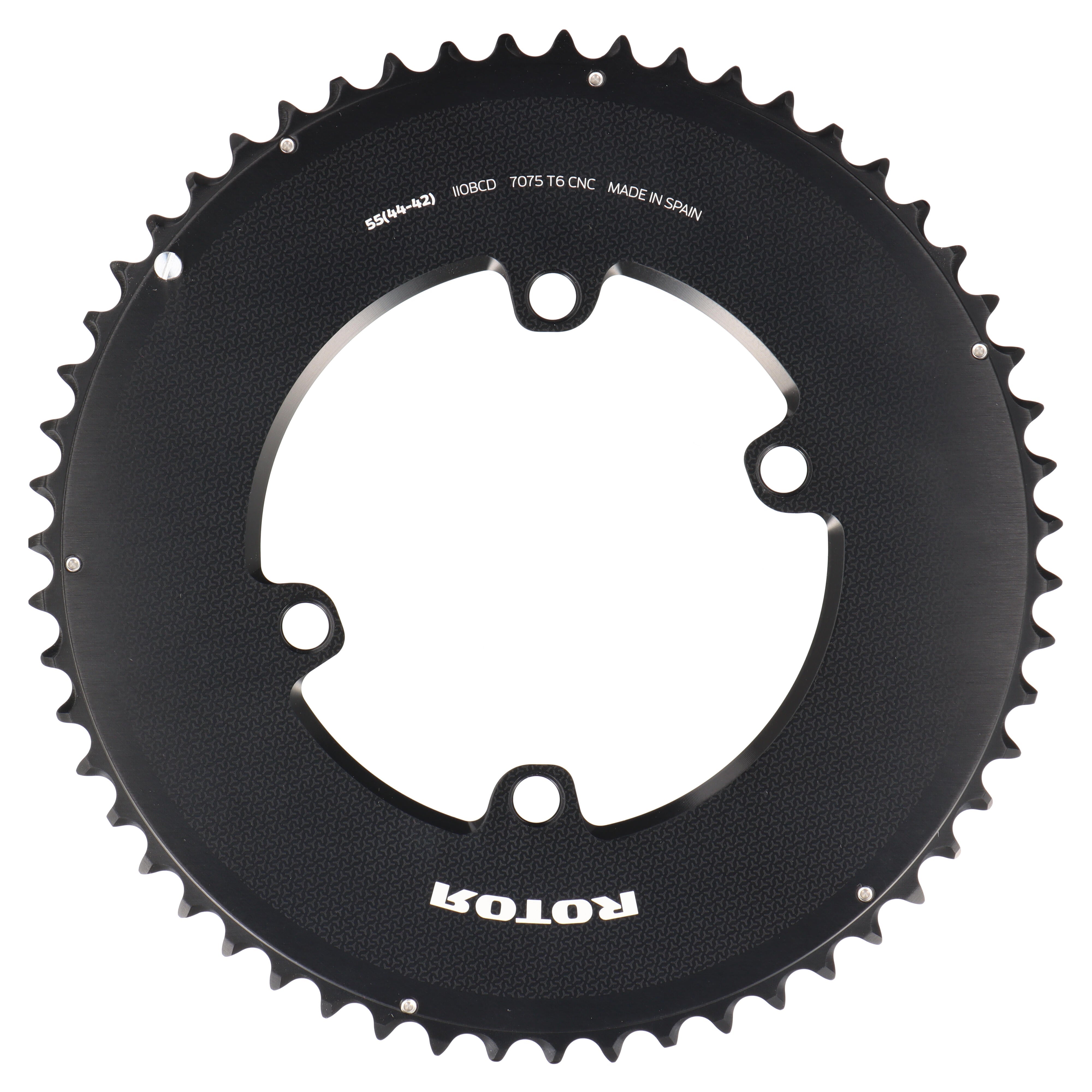 ROTOR Aero Round Ring Kettenblatt 55T | BCD 110x4 | Außenblatt für 42/44T Innenblatt | rund - RAAAD.com