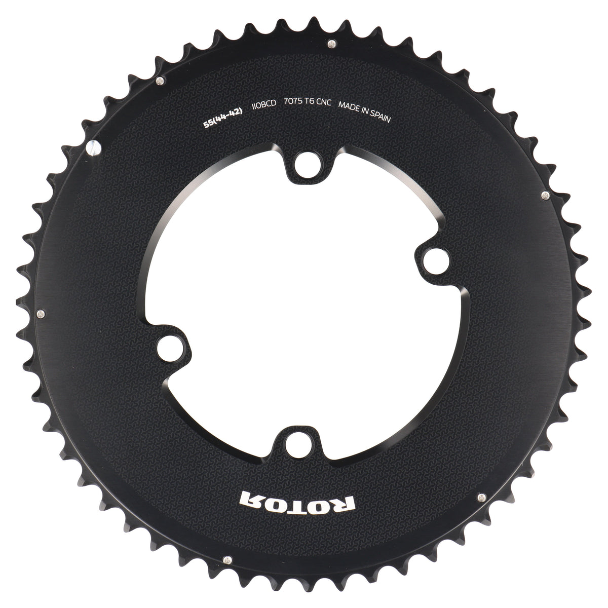 ROTOR Aero Round Ring Kettenblatt 55T | BCD 110x4 | Außenblatt für 42/44T Innenblatt | rund - RAAAD.com