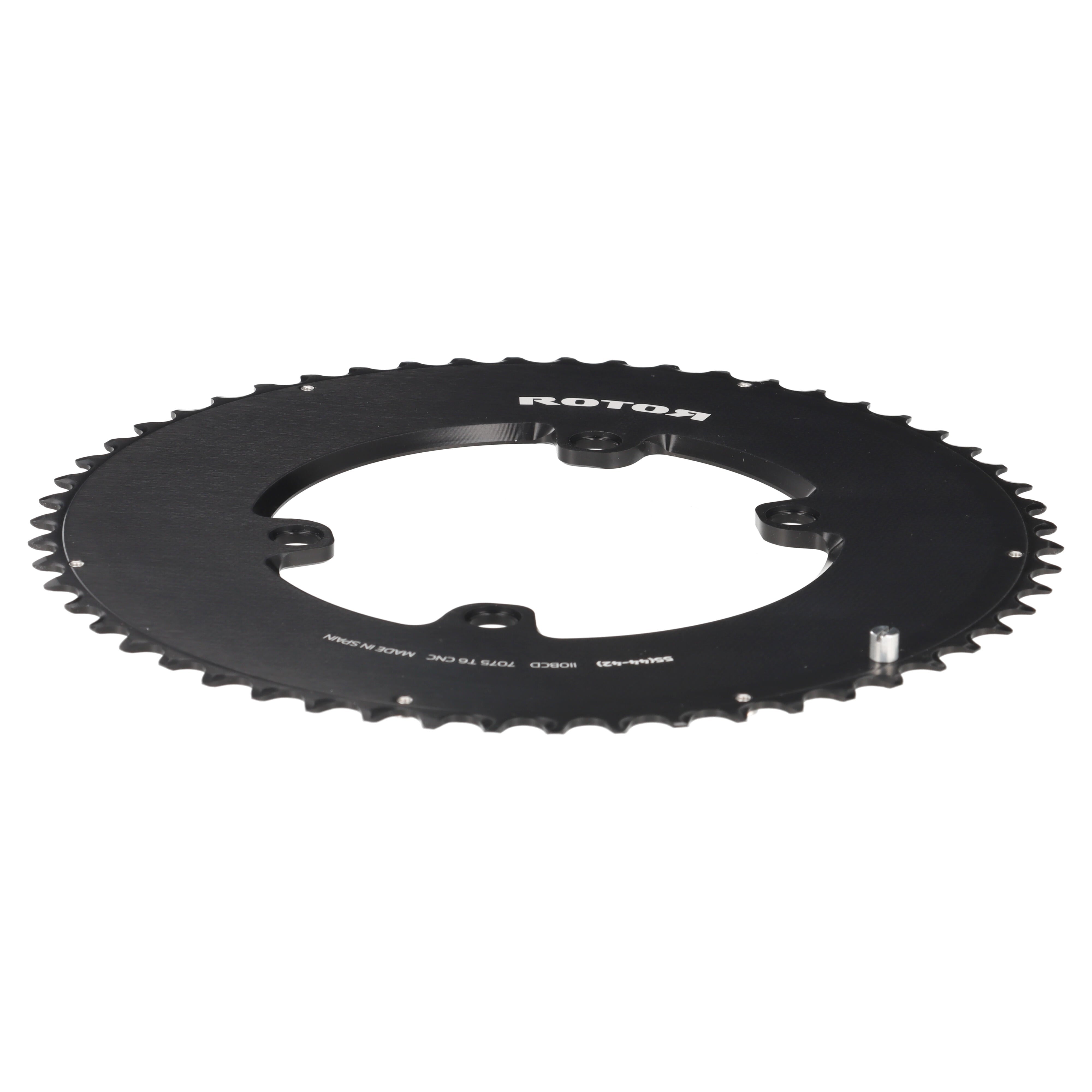 ROTOR Aero Round Ring Kettenblatt 55T | BCD 110x4 | Außenblatt für 42/44T Innenblatt | rund - RAAAD.com