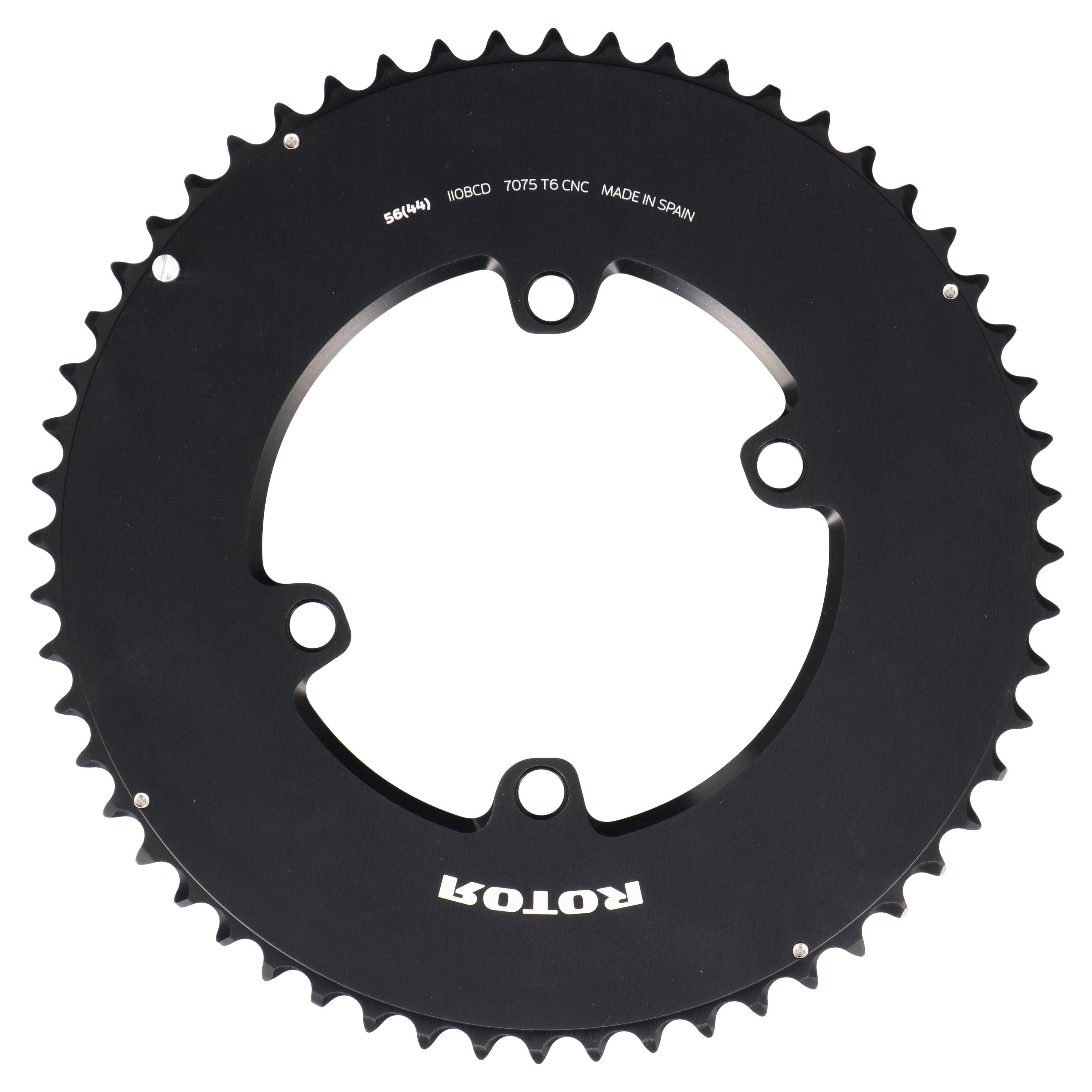 ROTOR Aero Round Ring Kettenblatt 56T | BCD 110x4 | Außenblatt für 44T Innenblatt | rund - RAAAD.com