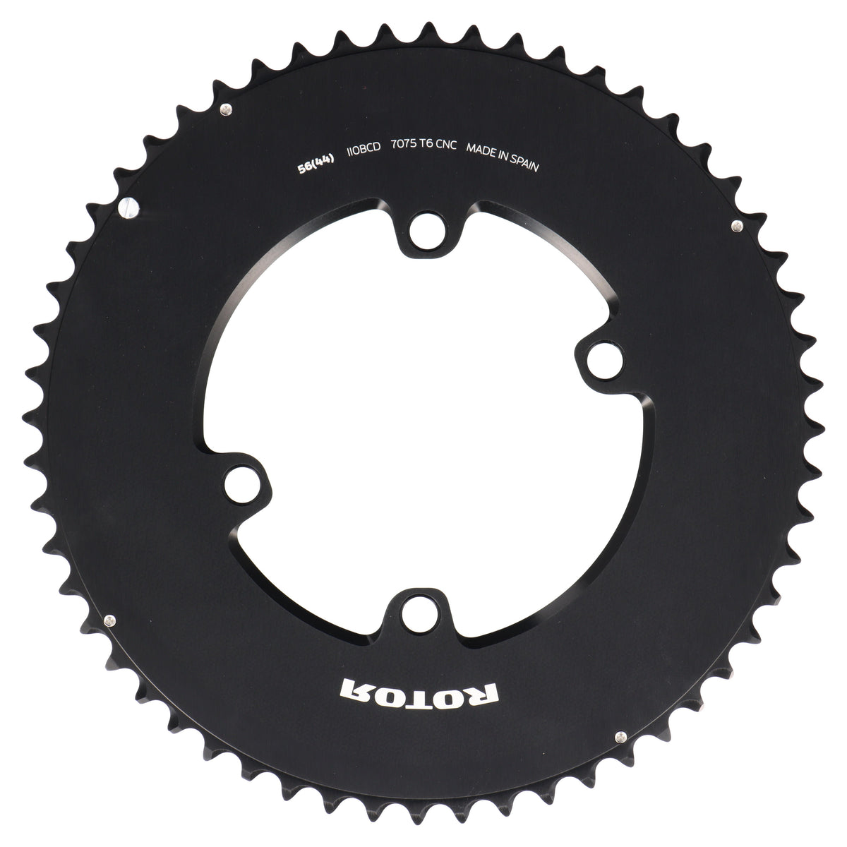 ROTOR Aero Round Ring Kettenblatt 56T | BCD 110x4 | Außenblatt für 44T Innenblatt | rund - RAAAD.com