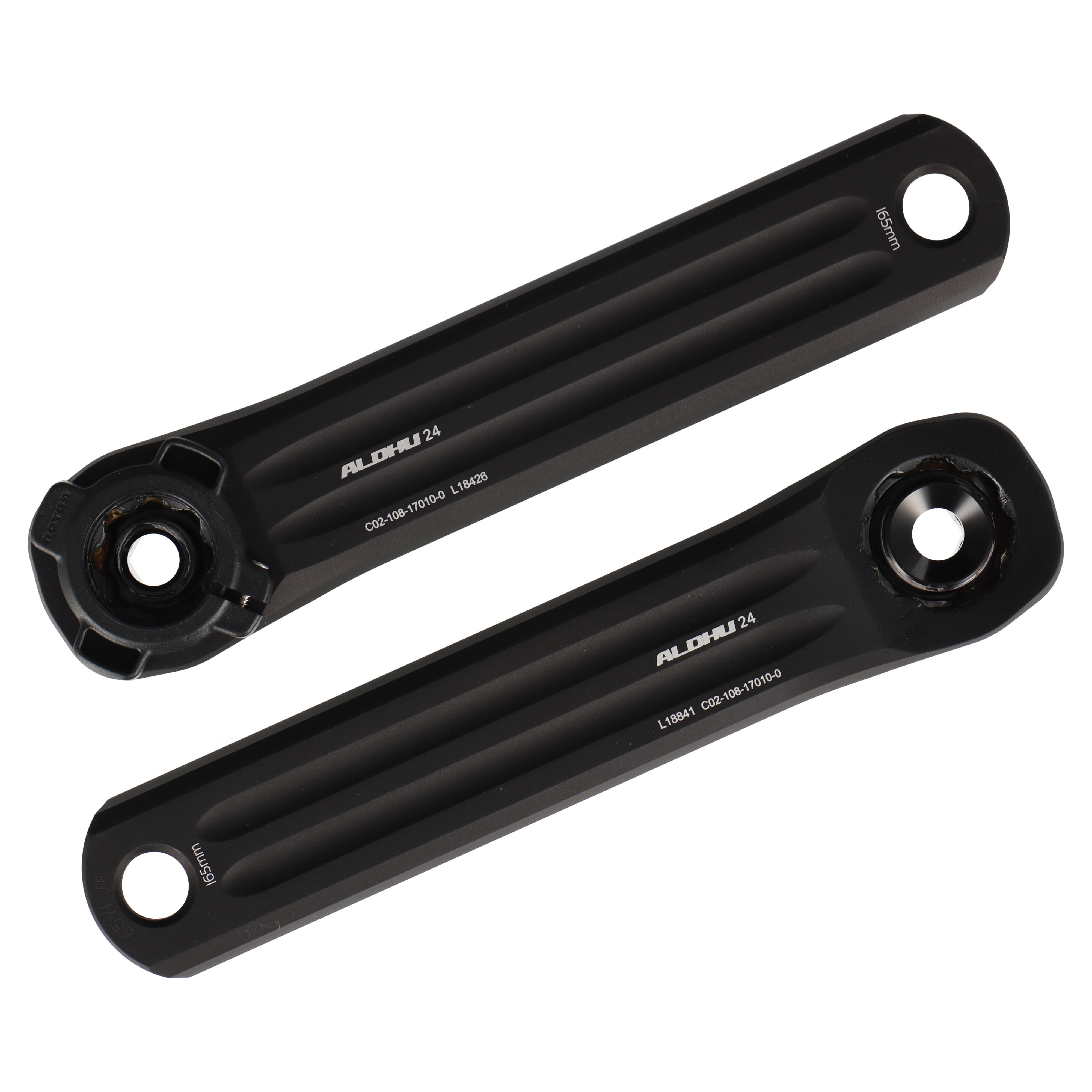 ROTOR ALDHU24 Kurbelarme | 165 mm | 24 mm Achssystem | CNC Aluminium | Road / Gravel - RAAAD.com