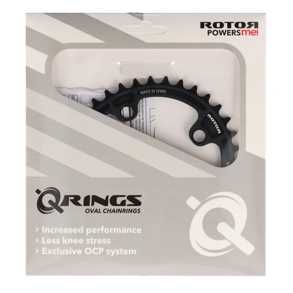 ROTOR Q-Rings Kettenblatt 39T | BCD 110x4 | Innenblatt für 53T Außenblatt | oval - RAAAD.com