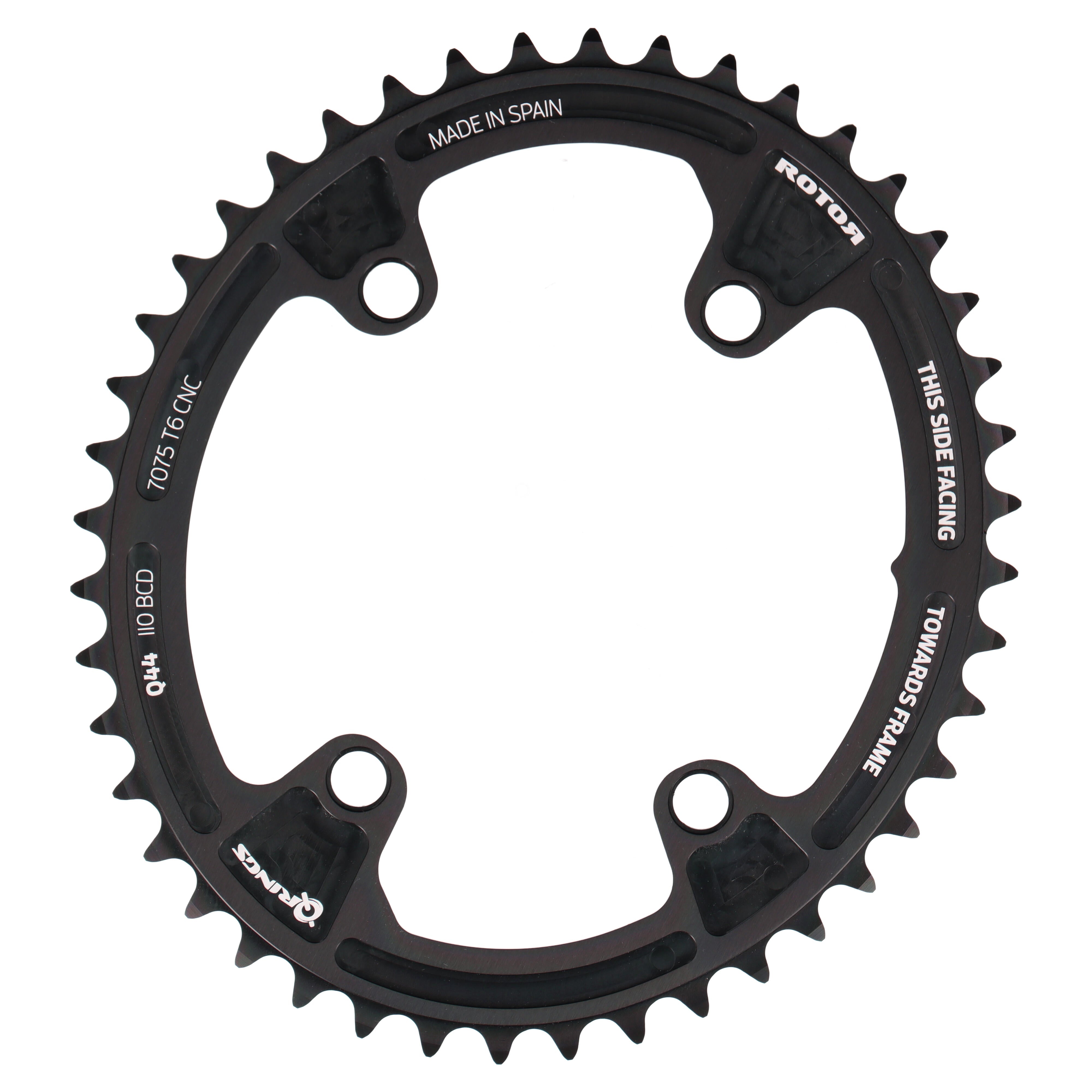 ROTOR Q-Rings Kettenblatt 44T | BCD 110x4 | Innenblatt | oval - RAAAD.com