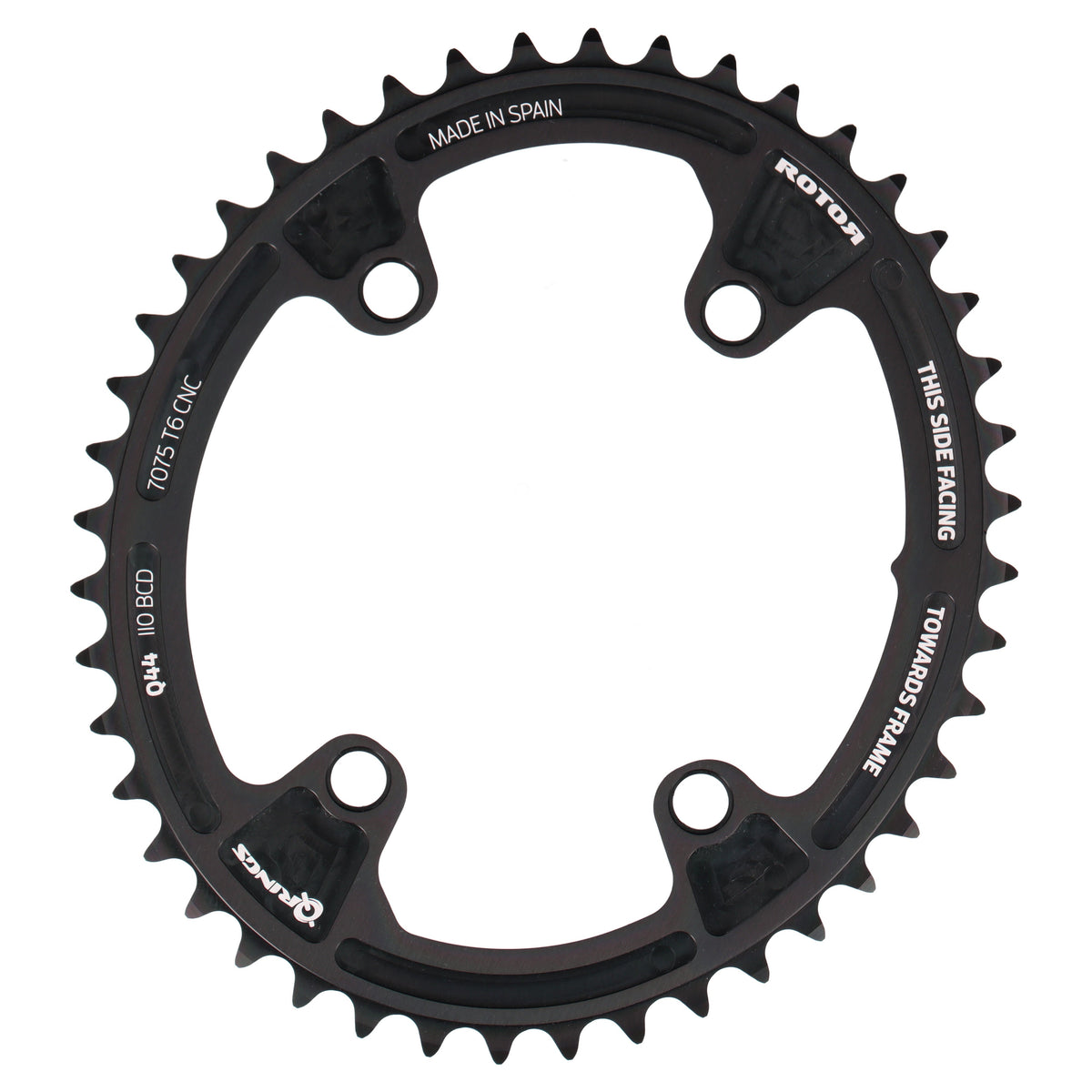 ROTOR Q-Rings Kettenblatt 44T | BCD 110x4 | Innenblatt | oval - RAAAD.com