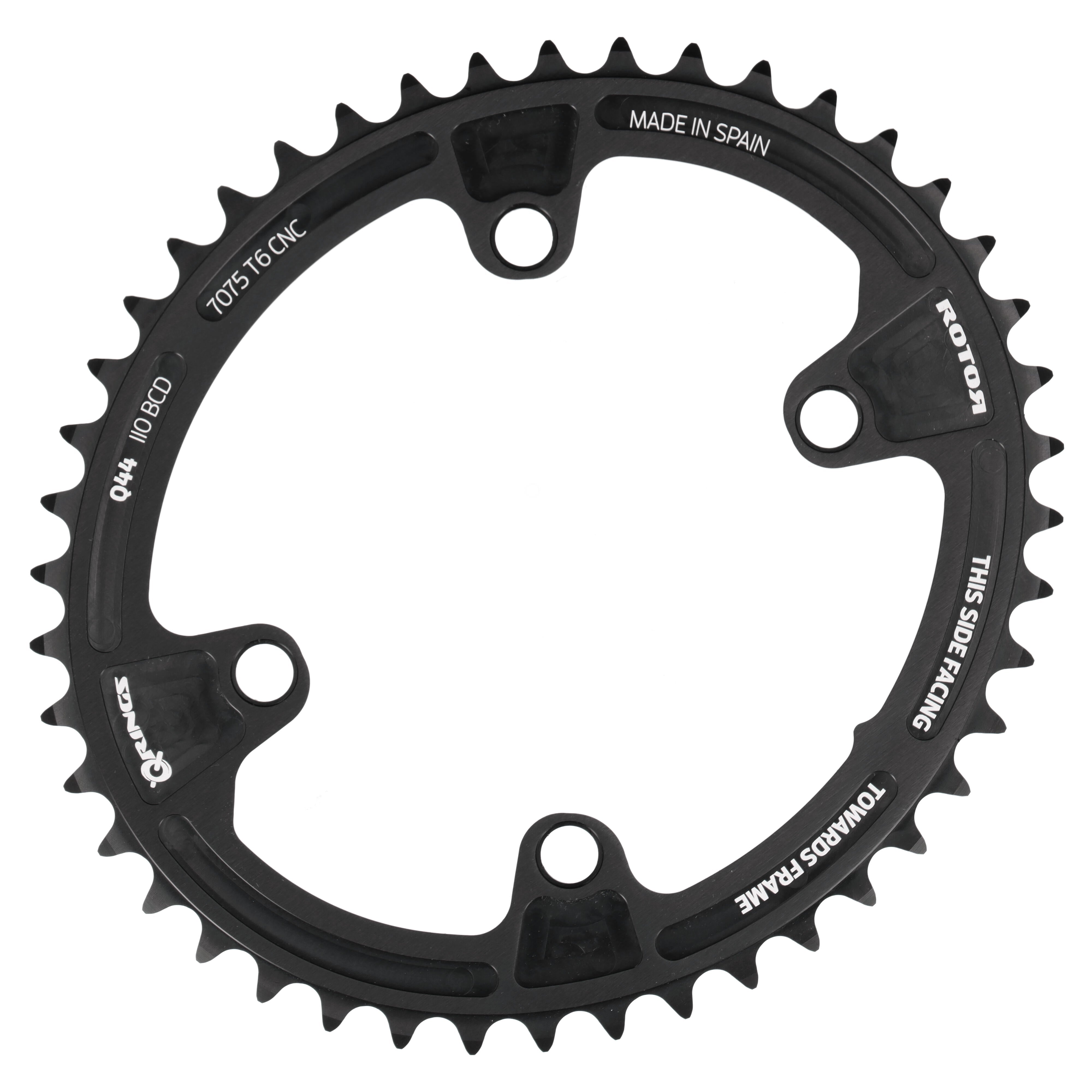 ROTOR Q-Rings Kettenblatt 44T | BCD 110x4 | Innenblatt | oval - RAAAD.com