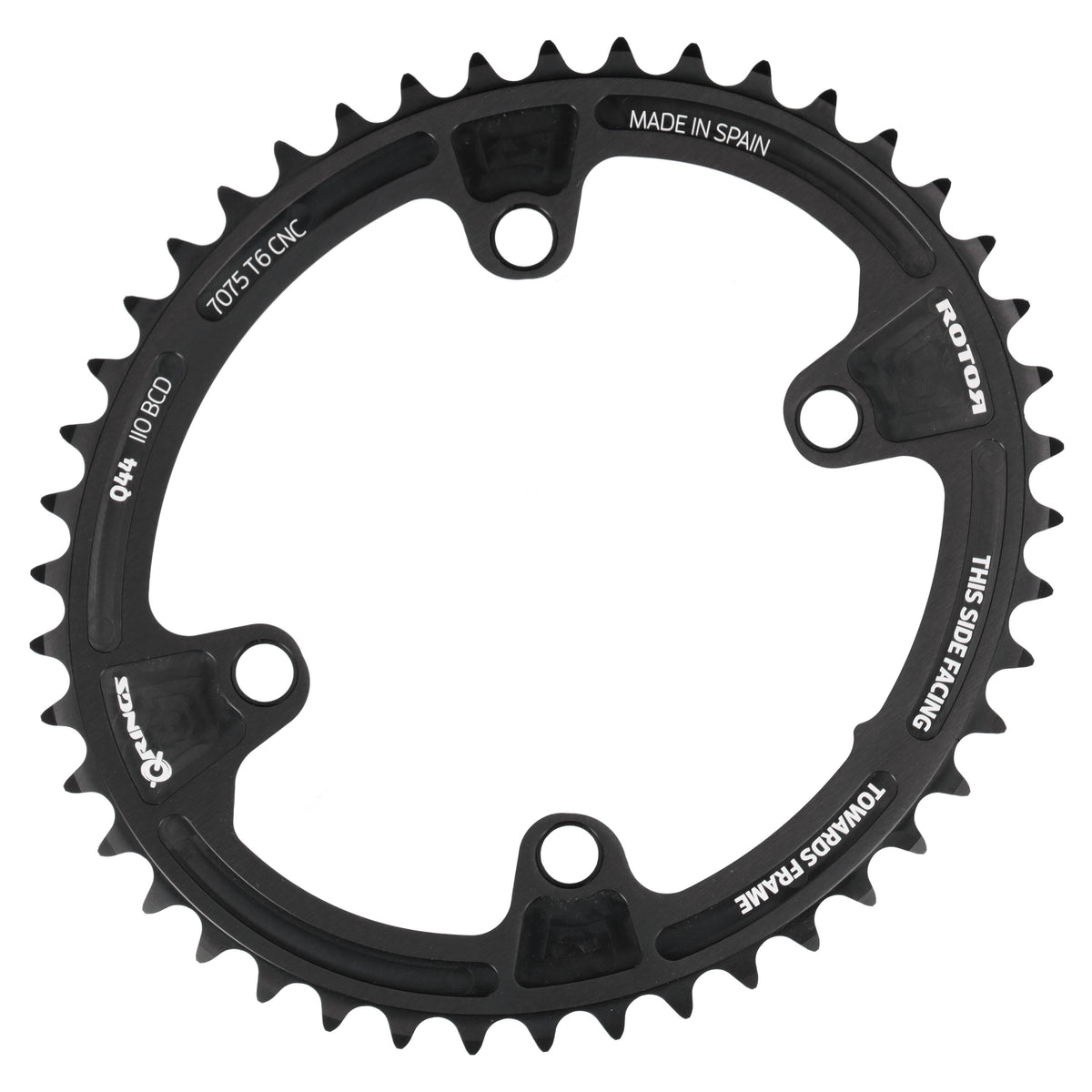 ROTOR Q-Rings Kettenblatt 44T | BCD 110x4 | Innenblatt | oval - RAAAD.com