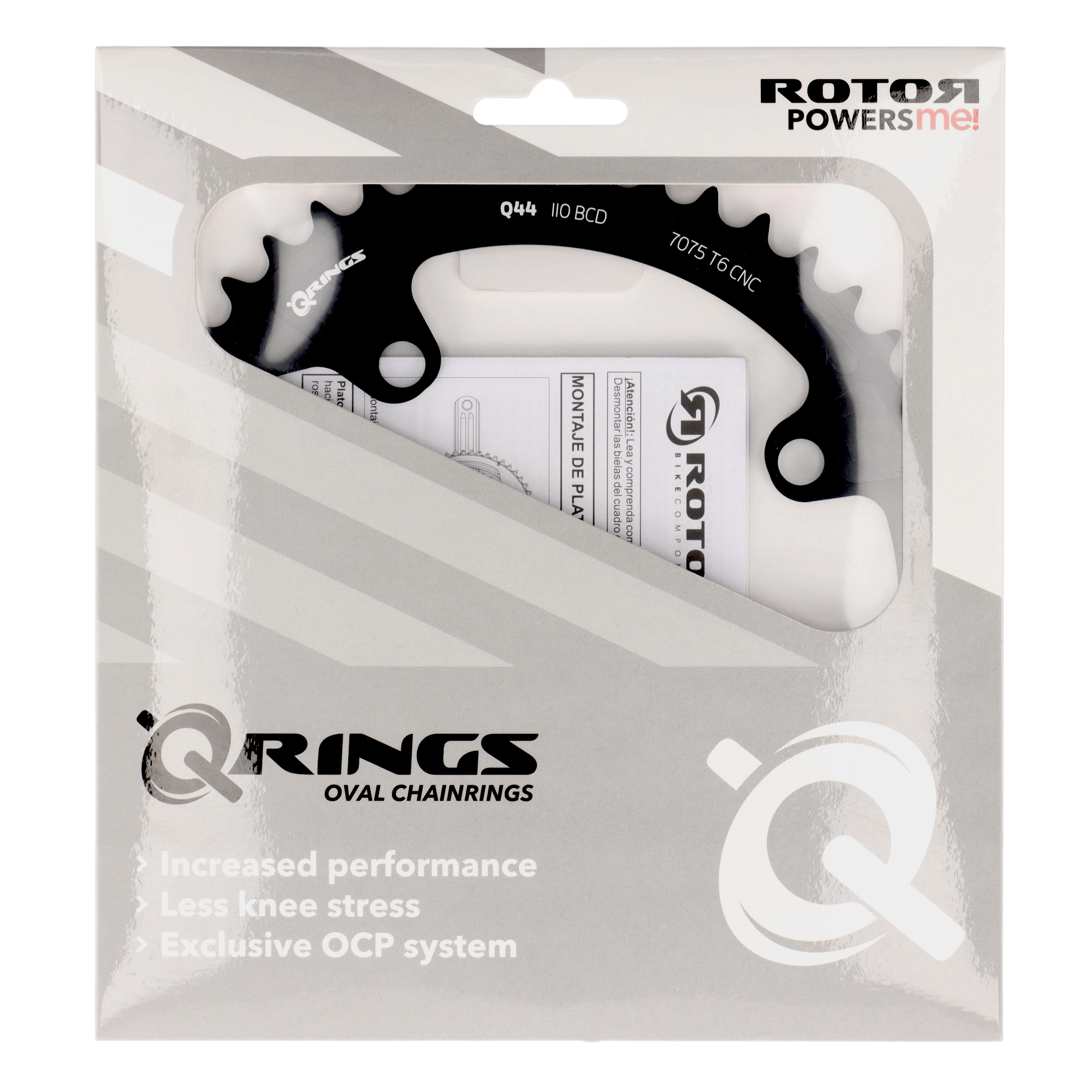 ROTOR Q-Rings Kettenblatt 44T | BCD 110x4 | Innenblatt | oval - RAAAD.com