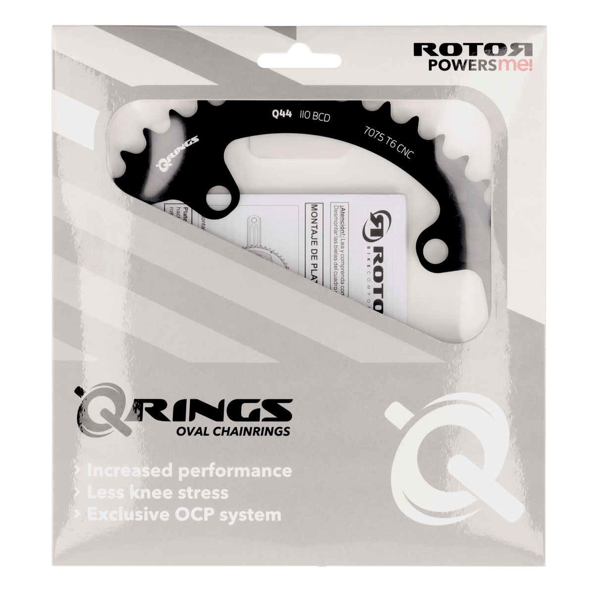 ROTOR Q-Rings Kettenblatt 44T | BCD 110x4 | Innenblatt | oval - RAAAD.com