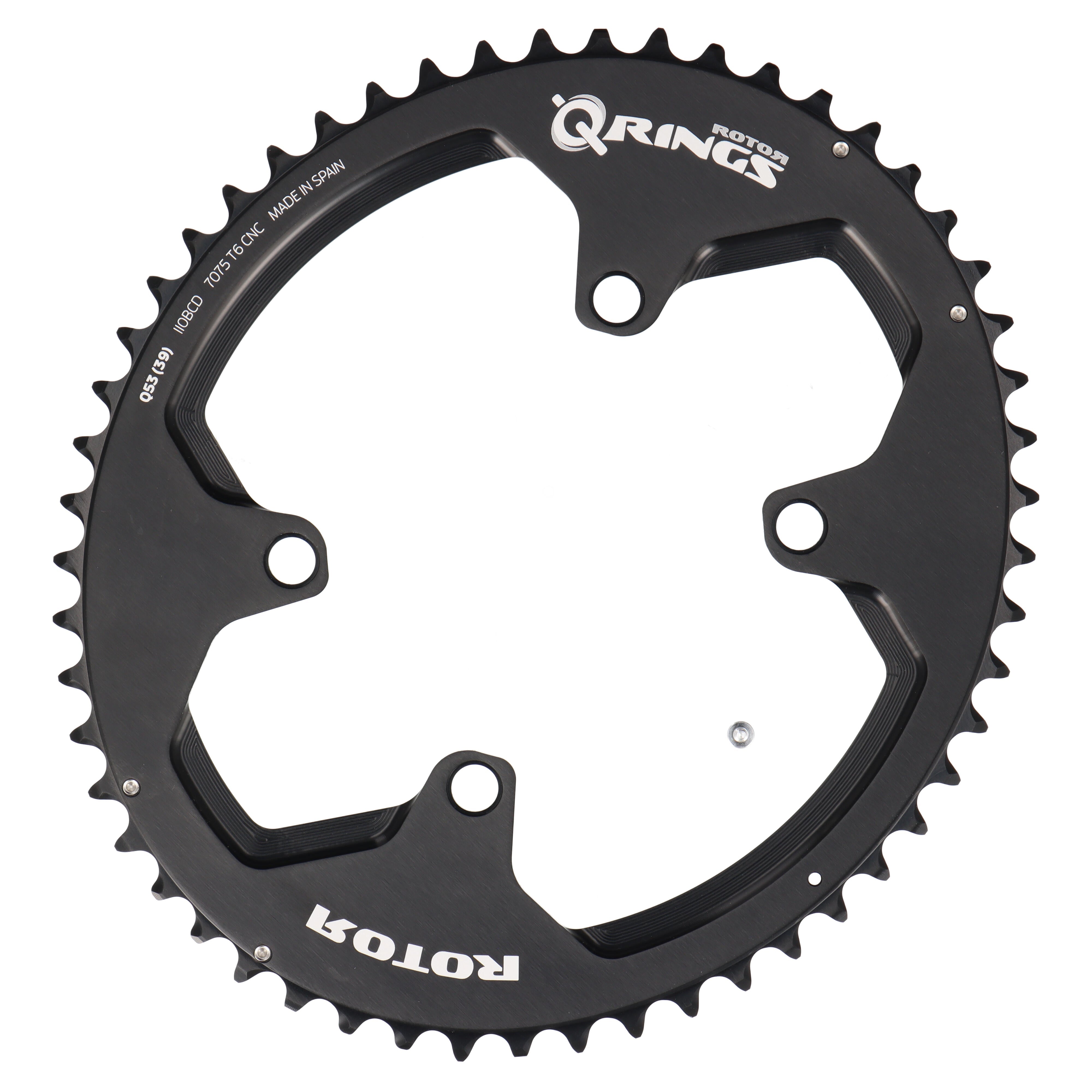 ROTOR Q-Rings Kettenblatt 53T | BCD 110x4 | Außenblatt für 39T Innenblatt | oval - RAAAD.com