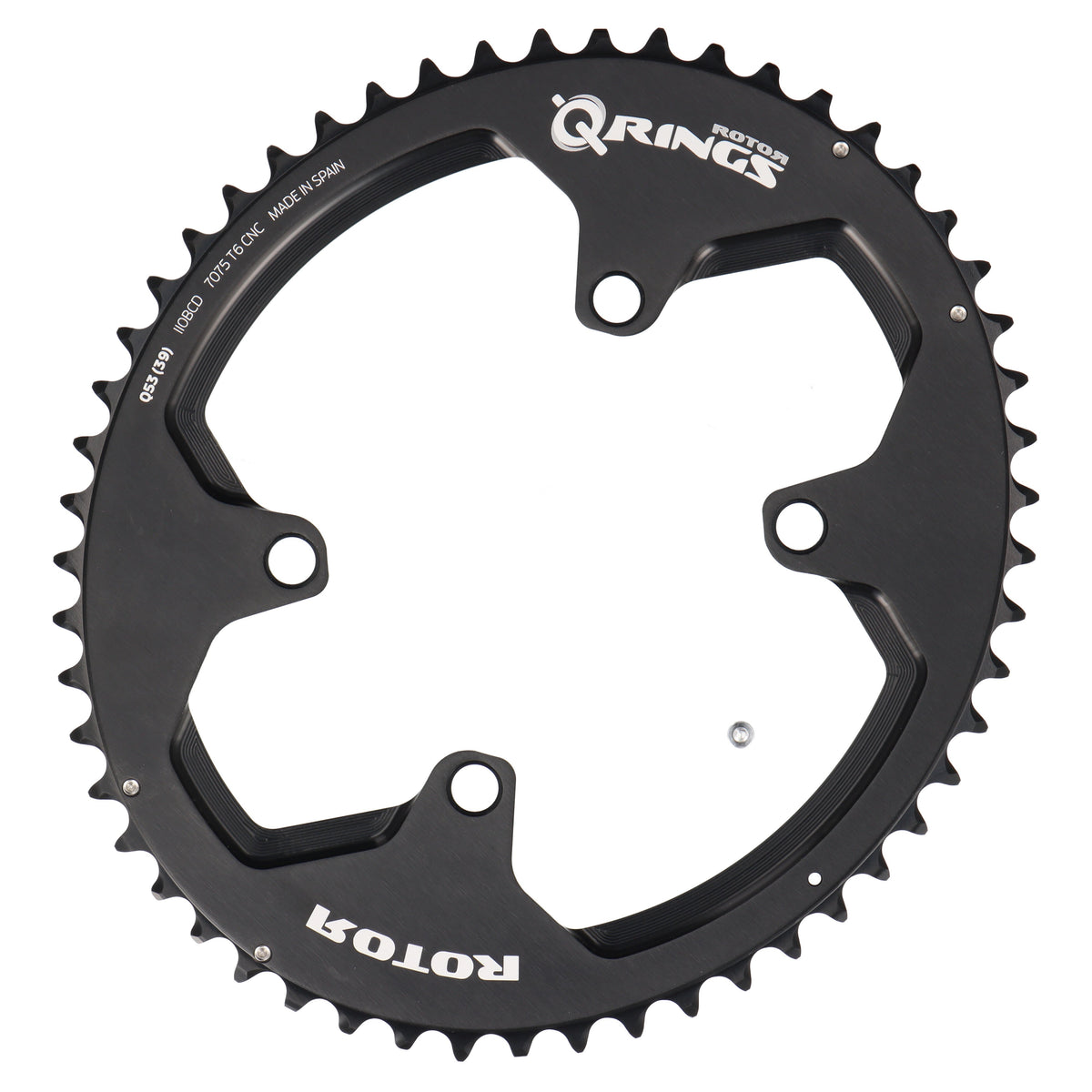 ROTOR Q-Rings Kettenblatt 53T | BCD 110x4 | Außenblatt für 39T Innenblatt | oval - RAAAD.com