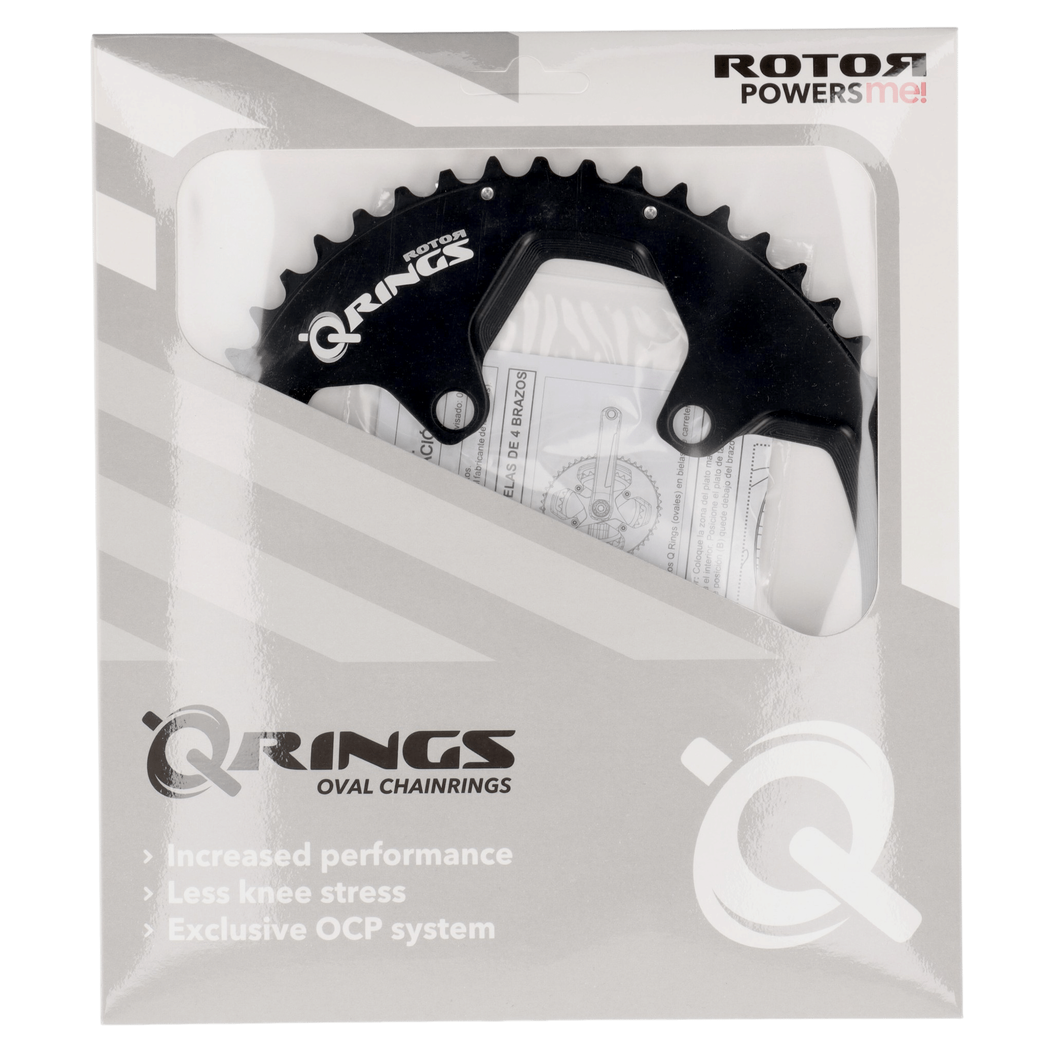 ROTOR Q-Rings Kettenblatt 53T | BCD 110x4 | Außenblatt für 39T Innenblatt | oval - RAAAD.com
