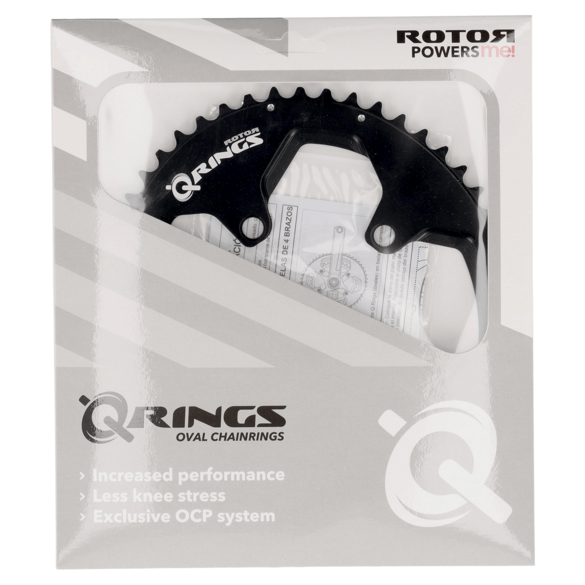 ROTOR Q-Rings Kettenblatt 53T | BCD 110x4 | Außenblatt für 39T Innenblatt | oval - RAAAD.com