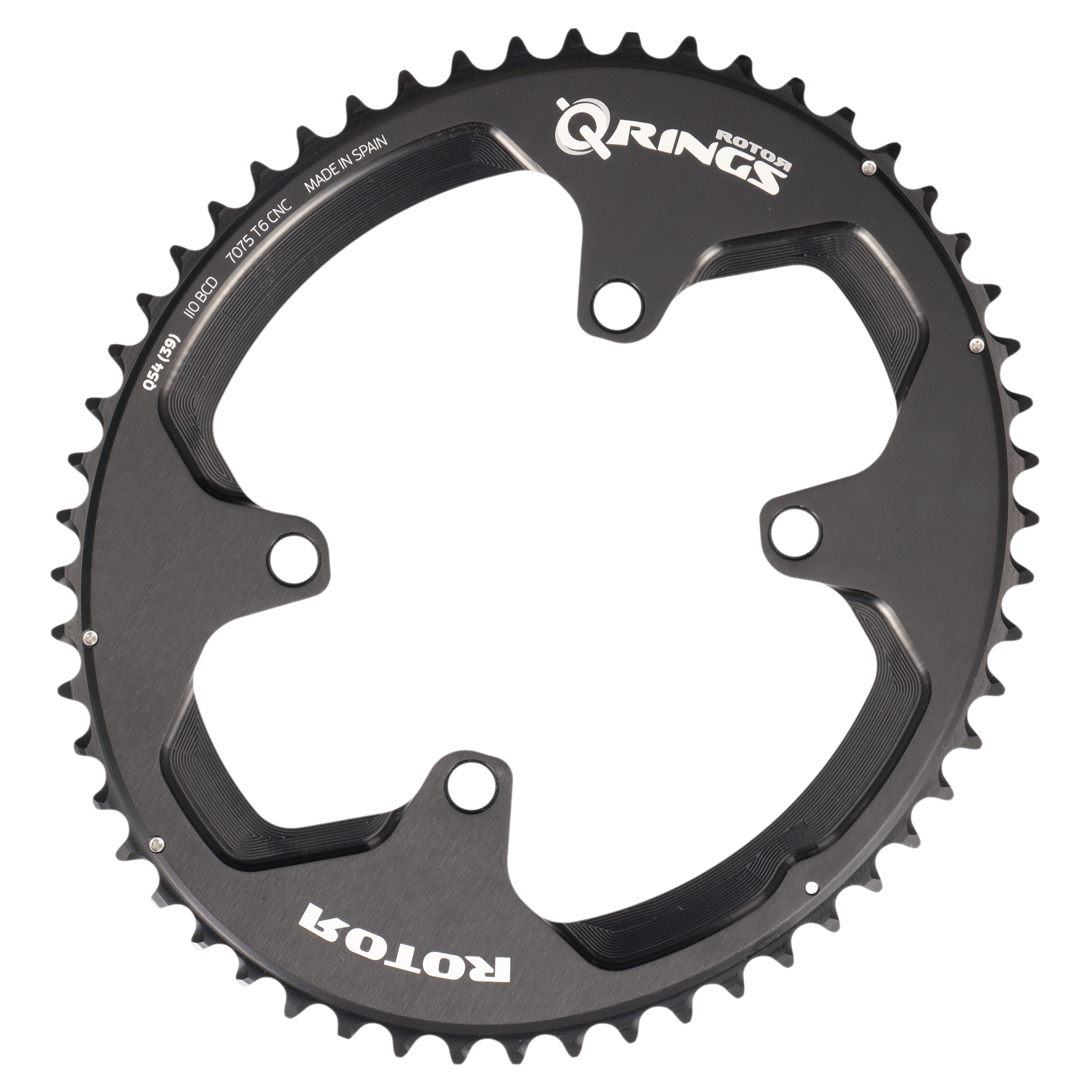 ROTOR Q-Rings Kettenblatt 54T | BCD 110x4 | Außenblatt für 39T Innenblatt | oval (B-Ware) - RAAAD.com