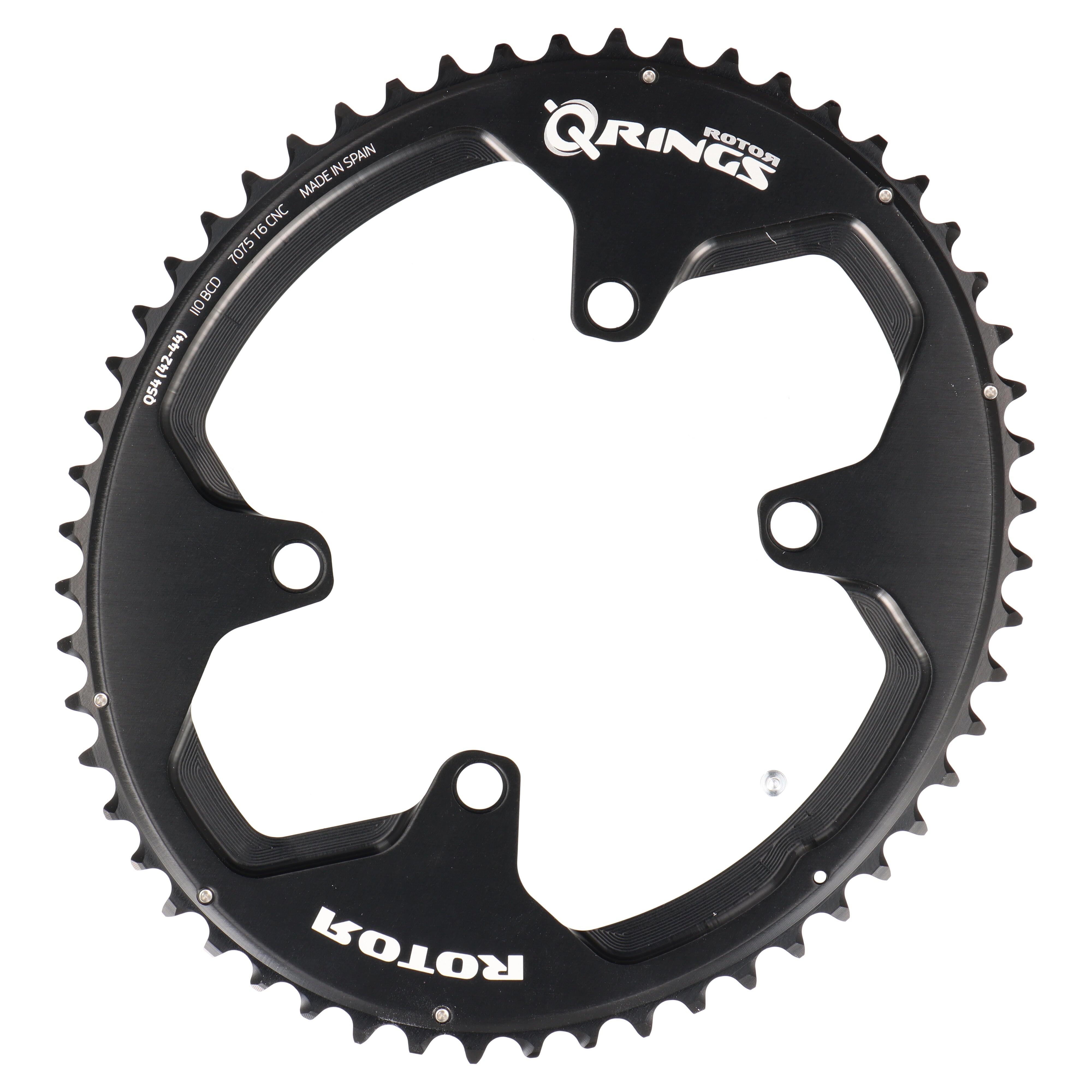 ROTOR Q-Rings Kettenblatt 54T | BCD 110x4 | Außenblatt für 42/44T Innenblatt | oval - RAAAD.com