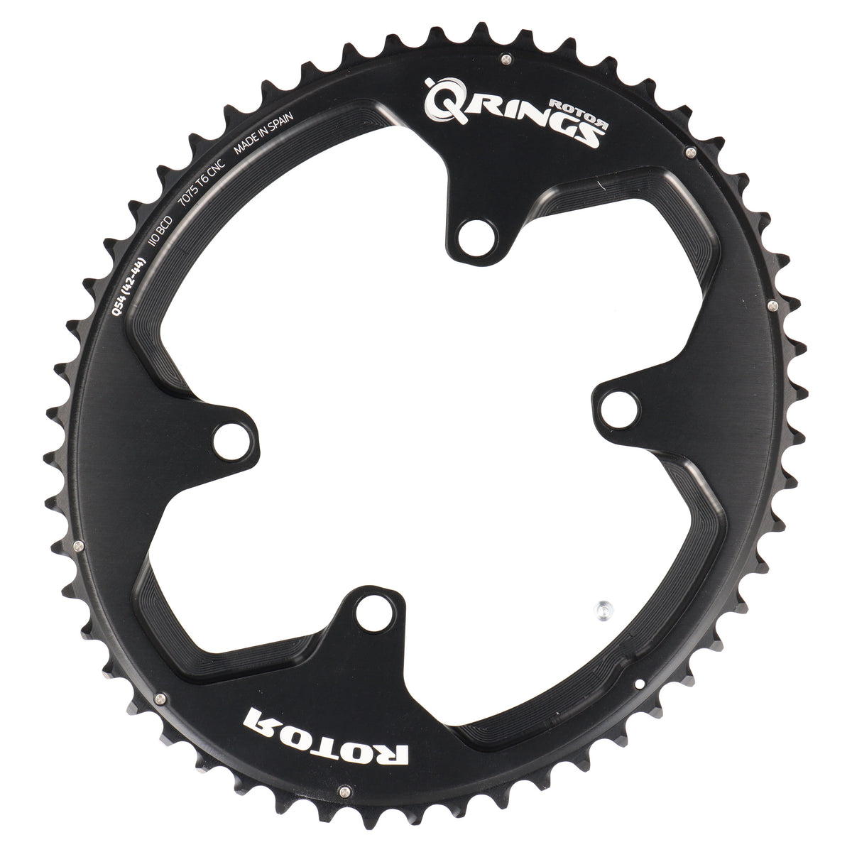 ROTOR Q-Rings Kettenblatt 54T | BCD 110x4 | Außenblatt für 42/44T Innenblatt | oval - RAAAD.com