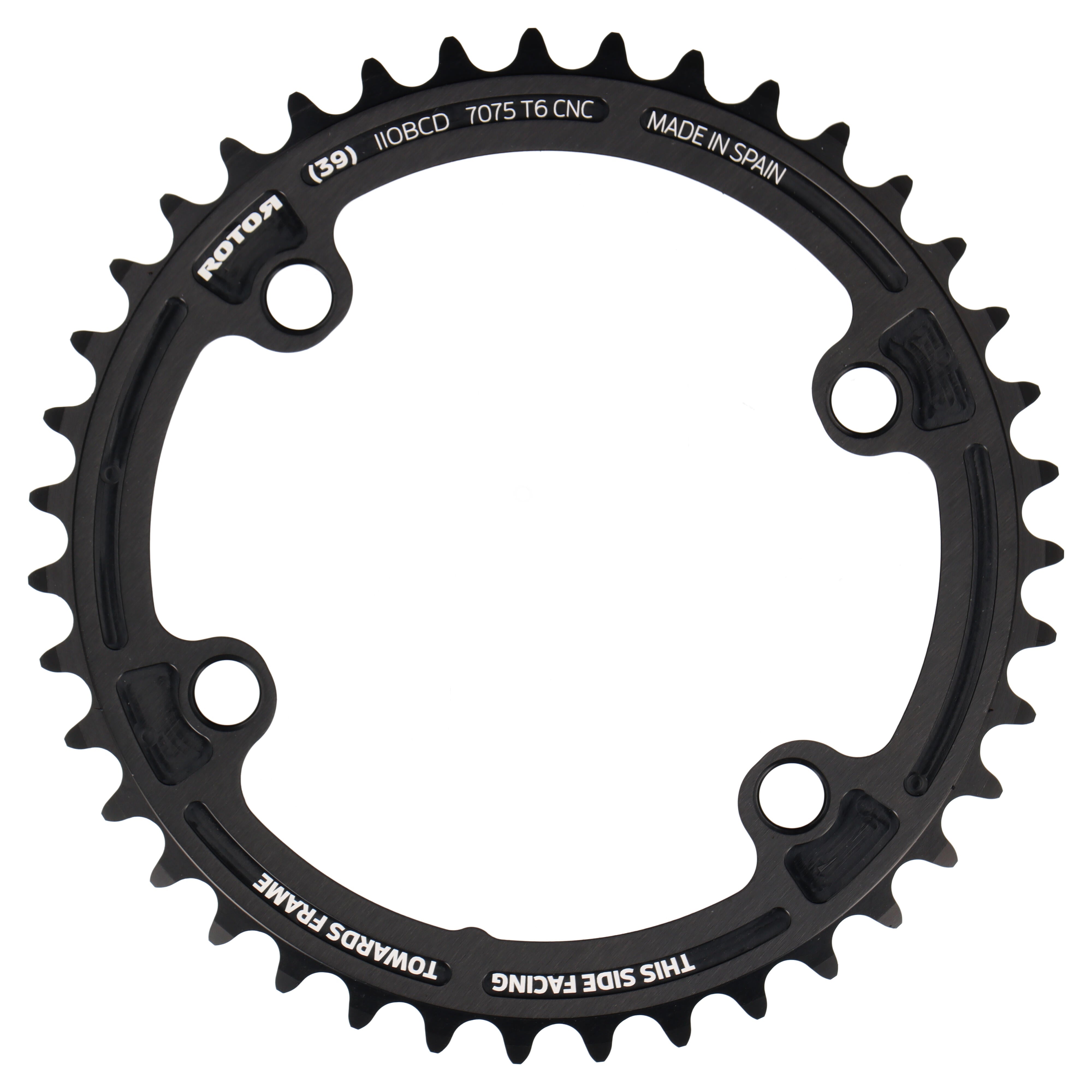 ROTOR Round Ring Kettenblatt 39T | BCD 110x4 | Innenblatt für 53T Außenblatt | rund - RAAAD.com