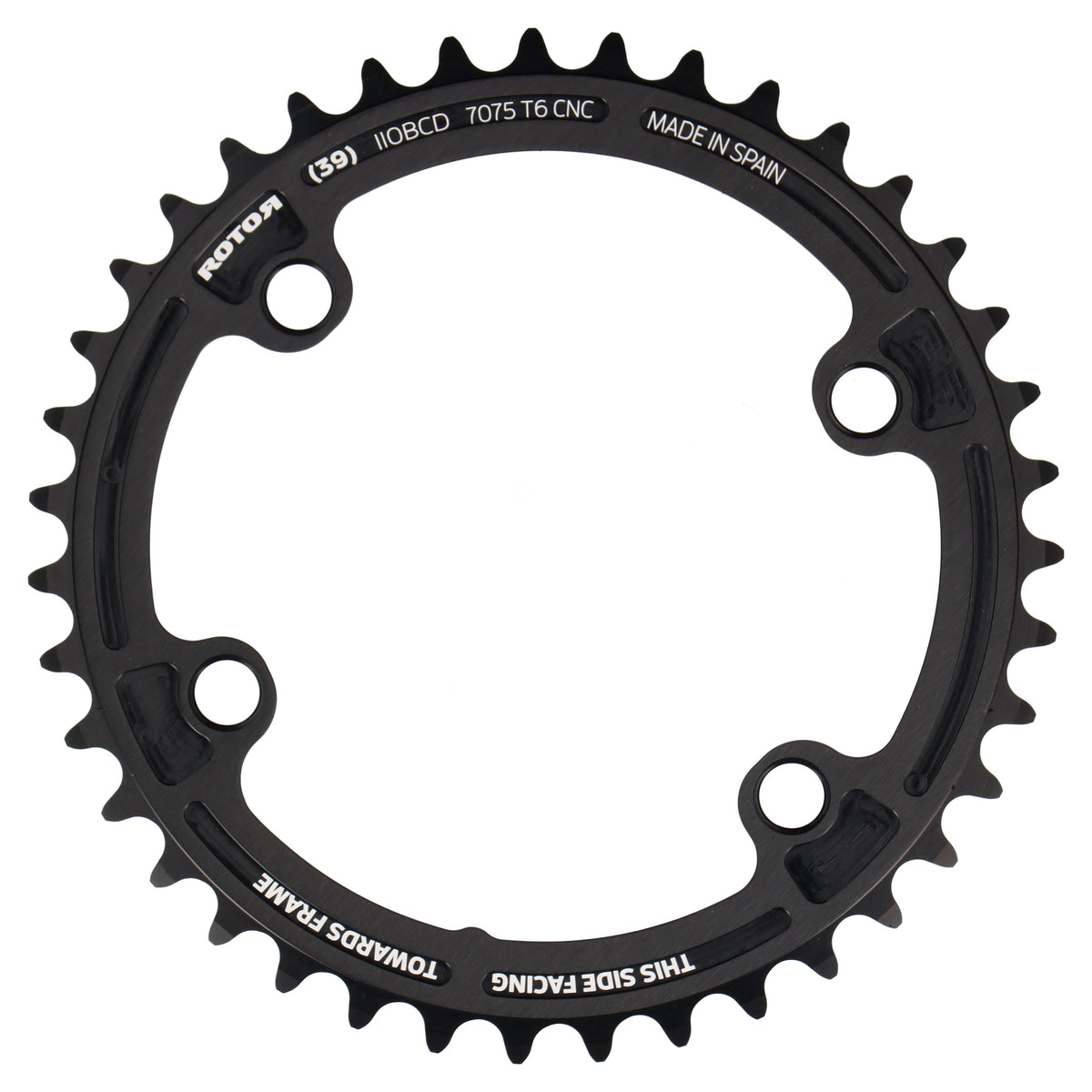 ROTOR Round Ring Kettenblatt 39T | BCD 110x4 | Innenblatt für 53T Außenblatt | rund - RAAAD.com