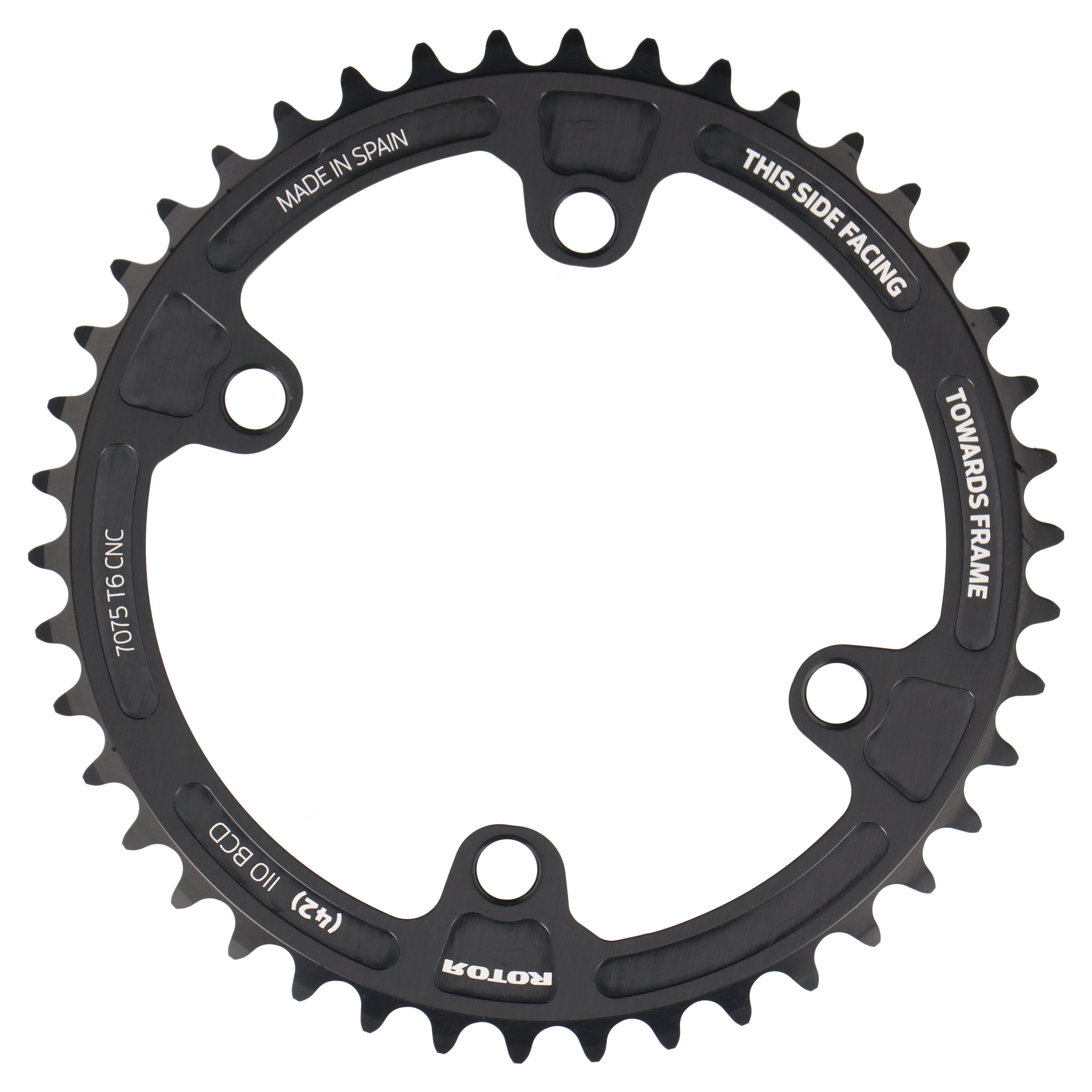 ROTOR Round Ring Kettenblatt 42T | BCD 110x4 | Innenblatt für 54/55T Außenblatt | rund - RAAAD.com