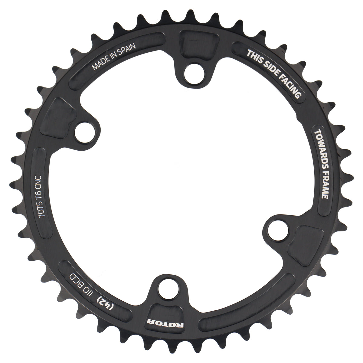 ROTOR Round Ring Kettenblatt 42T | BCD 110x4 | Innenblatt für 54/55T Außenblatt | rund - RAAAD.com