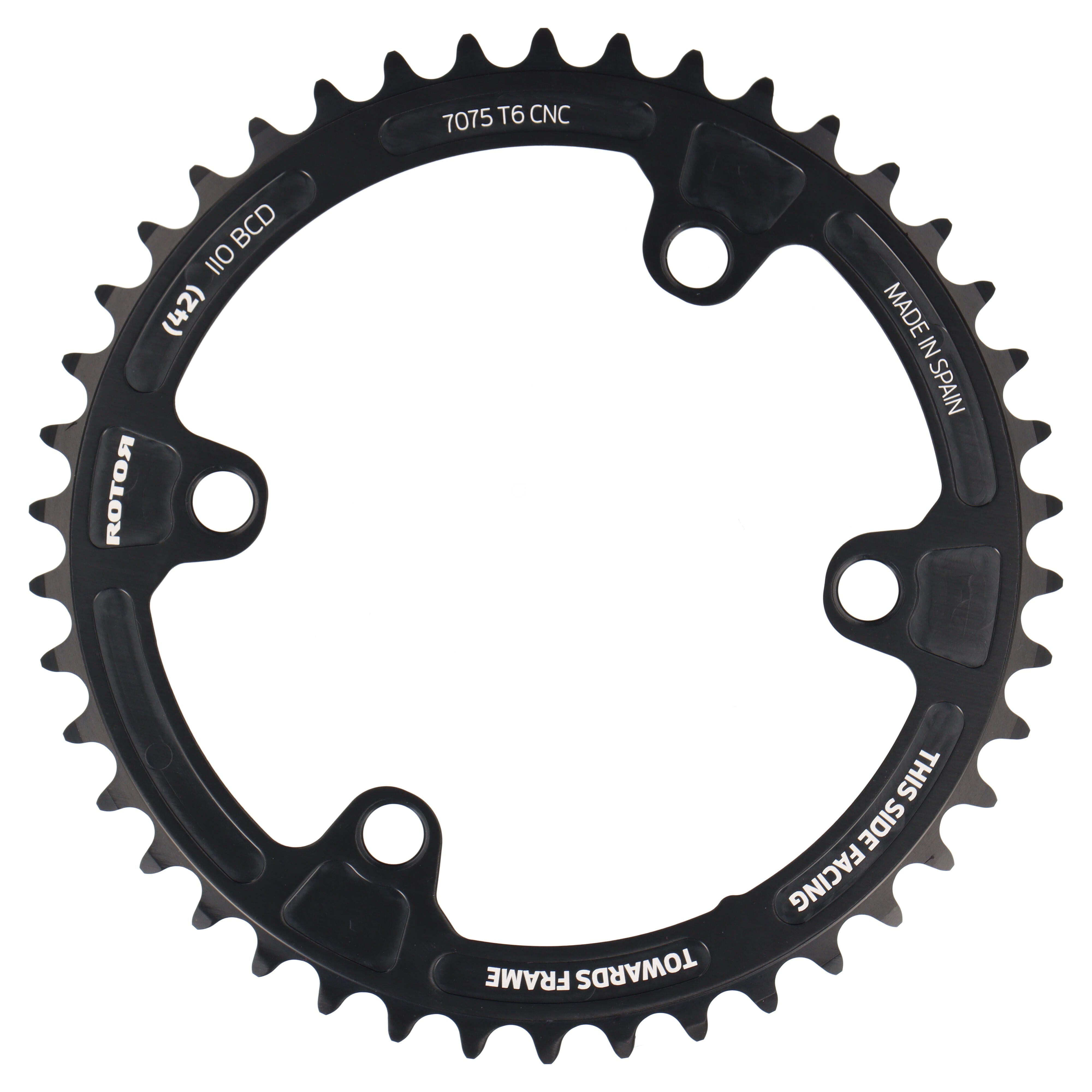 ROTOR Round Ring Kettenblatt 42T | BCD 110x4 | Innenblatt für 54/55T Außenblatt | rund - RAAAD.com
