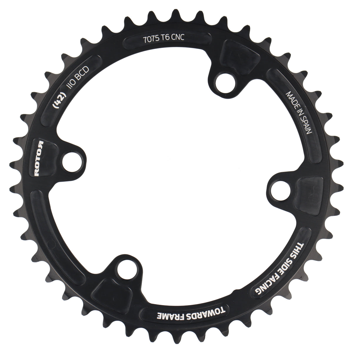 ROTOR Round Ring Kettenblatt 42T | BCD 110x4 | Innenblatt für 54/55T Außenblatt | rund - RAAAD.com