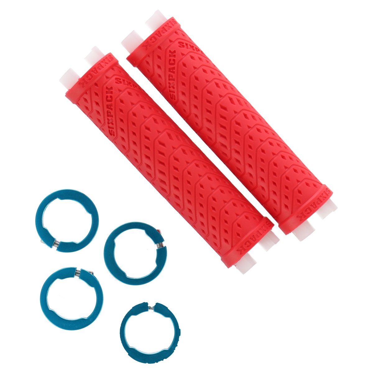 Sixpack K-Trix Lock-On Griffe | MTB | Rot / Blau - RAAAD.de
