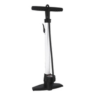 XLC Standpumpe | Dualkopf | Manometer | kompatibel mit Auto - , Sclaverand - & Dunlopventil | weiß - RAAAD.de